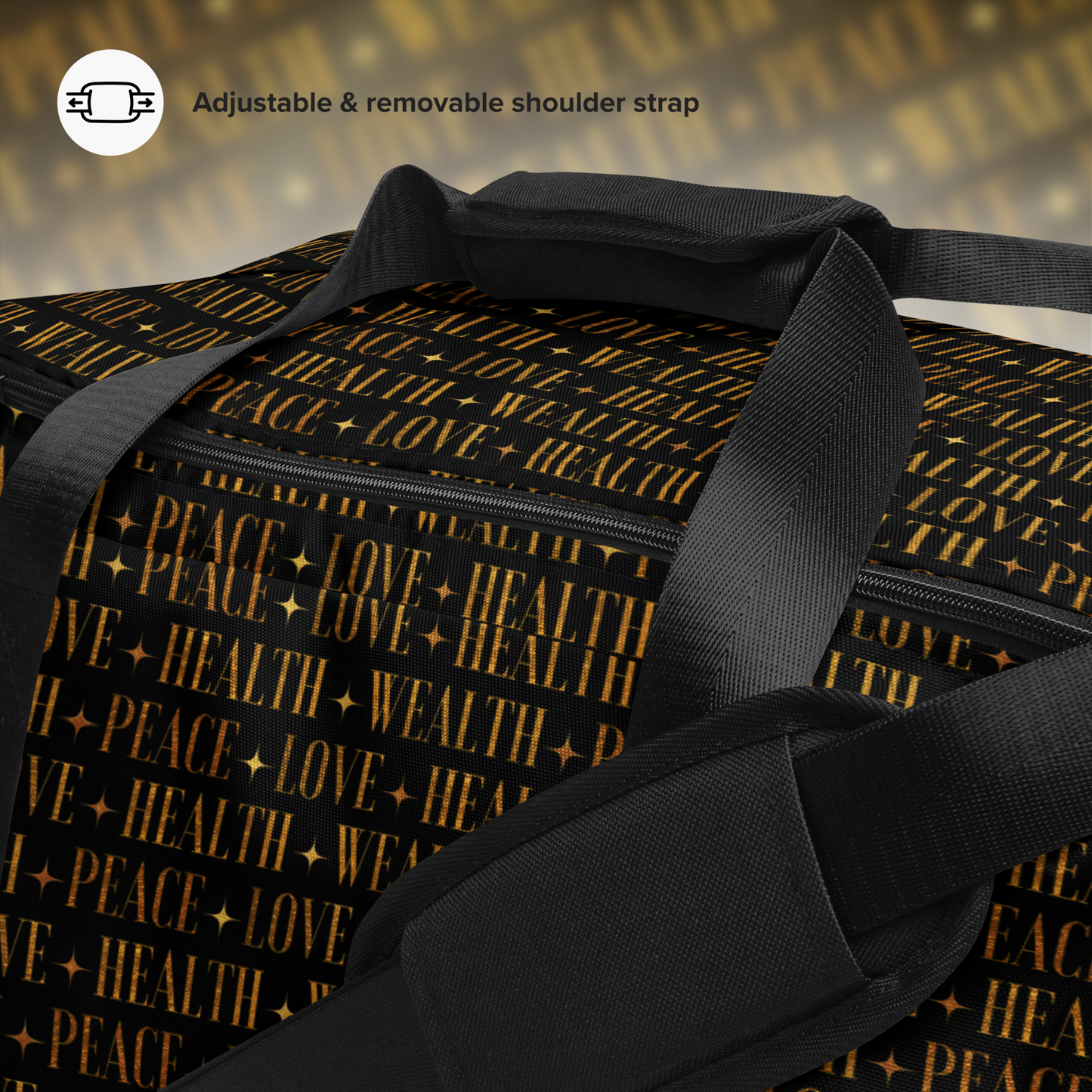 PEACE+LOVE+HEALTH+WEALTH - Essence Duffle