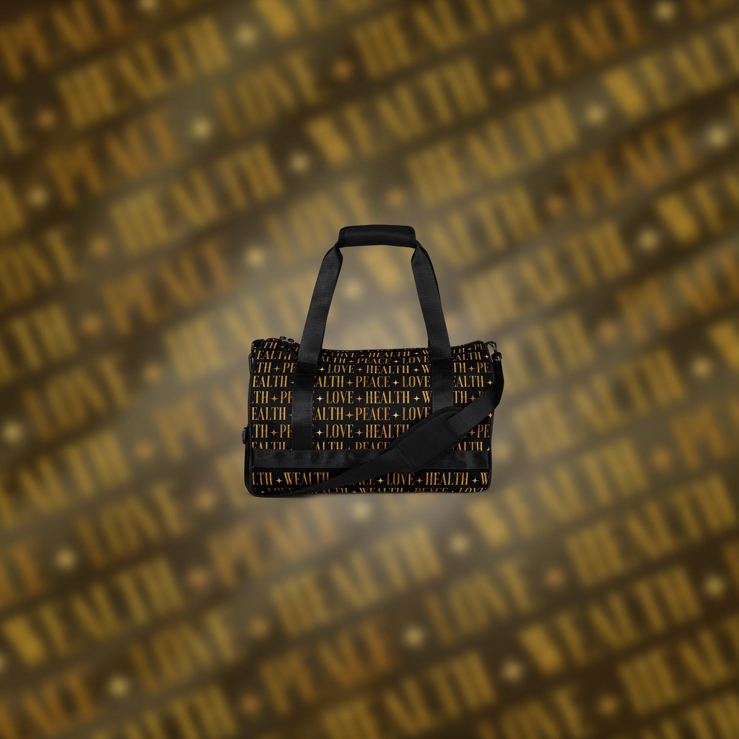 PEACE+LOVE+HEALTH+WEALTH - Essence Gym-Bag