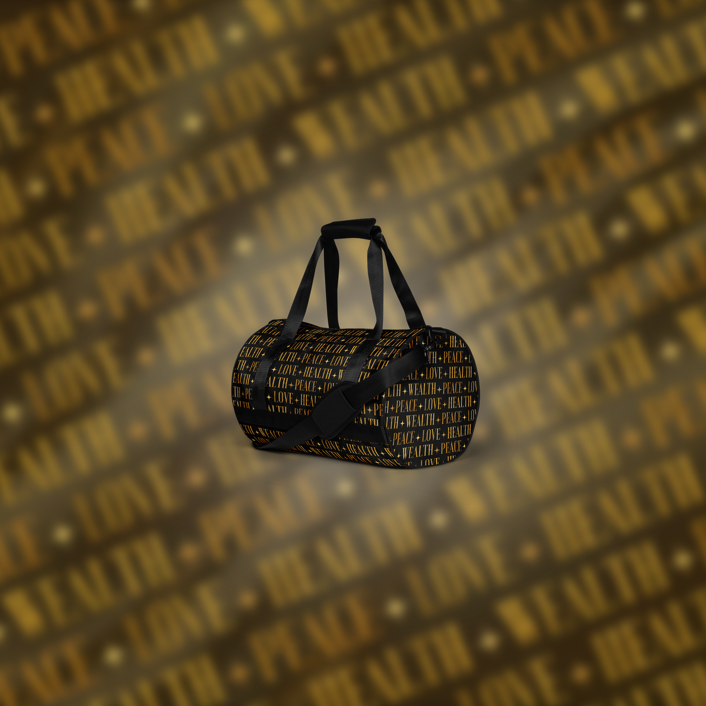 PEACE+LOVE+HEALTH+WEALTH - Essence Gym-Bag