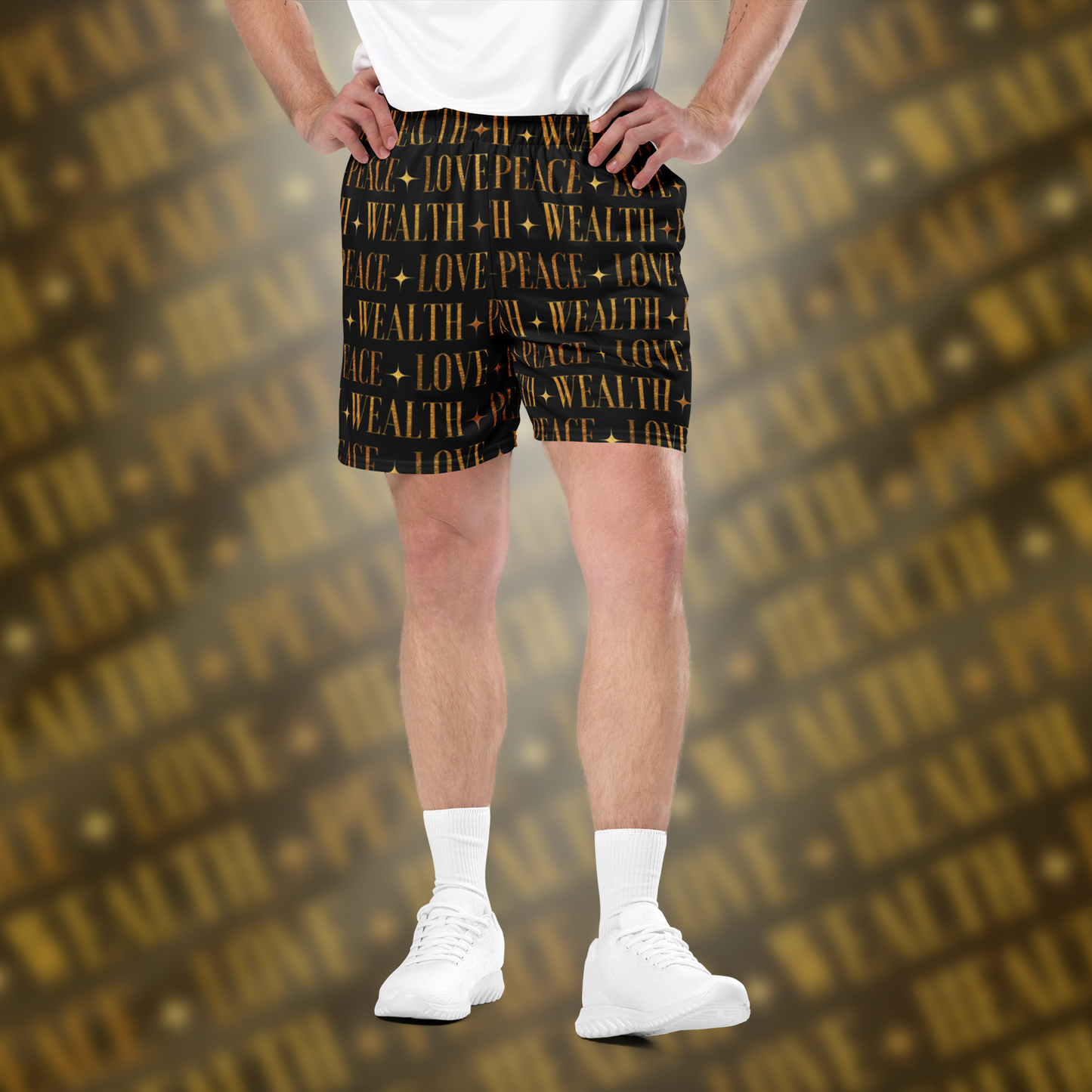 PEACE+LOVE+HEALTH+WEALTH - Essence Athletic Shorts