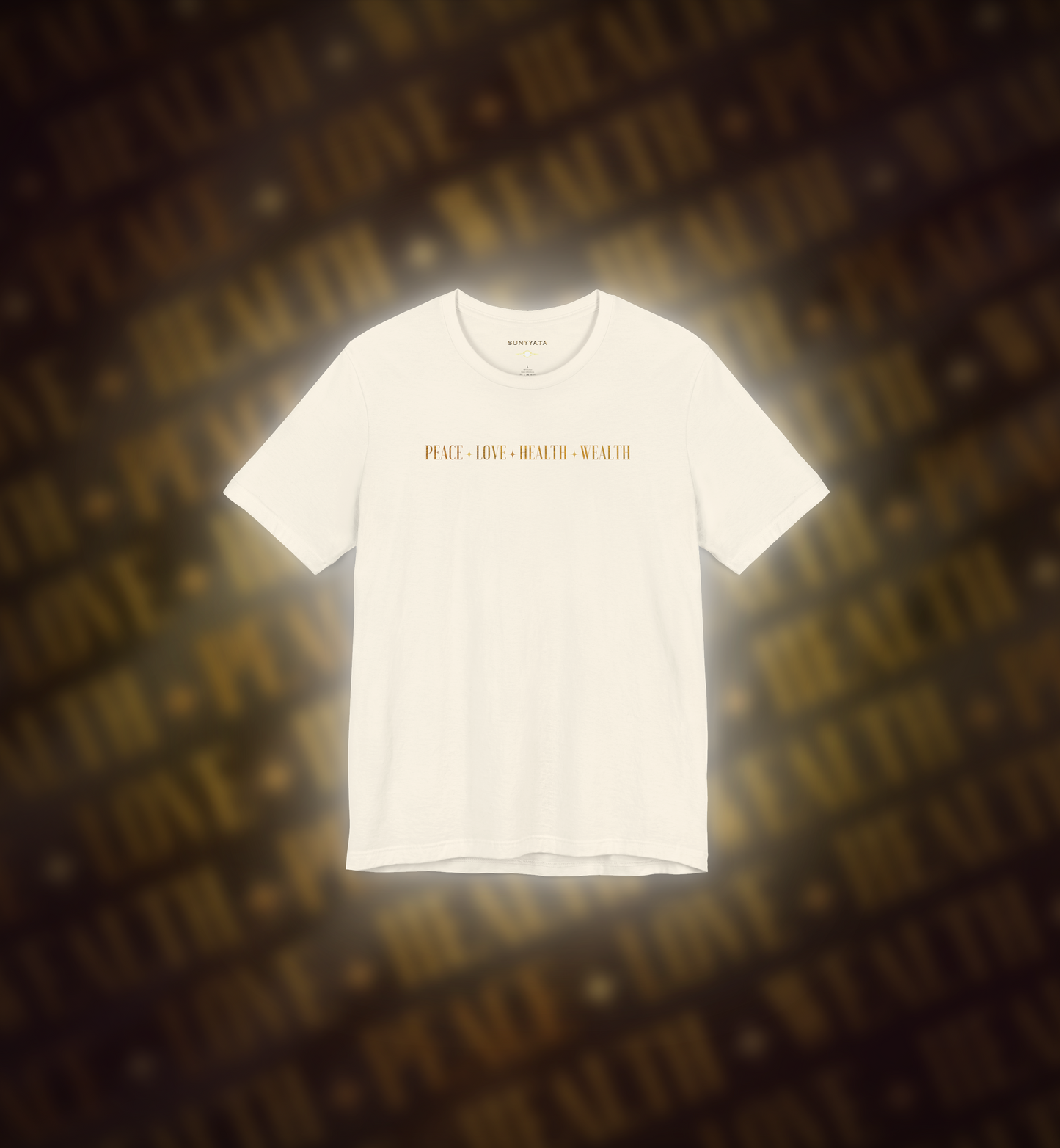 PEACE+LOVE+HEALTH+WEALTH - Essence Tee - Black, White, Natural, Heather Ice Blue, Dark Grey Heather