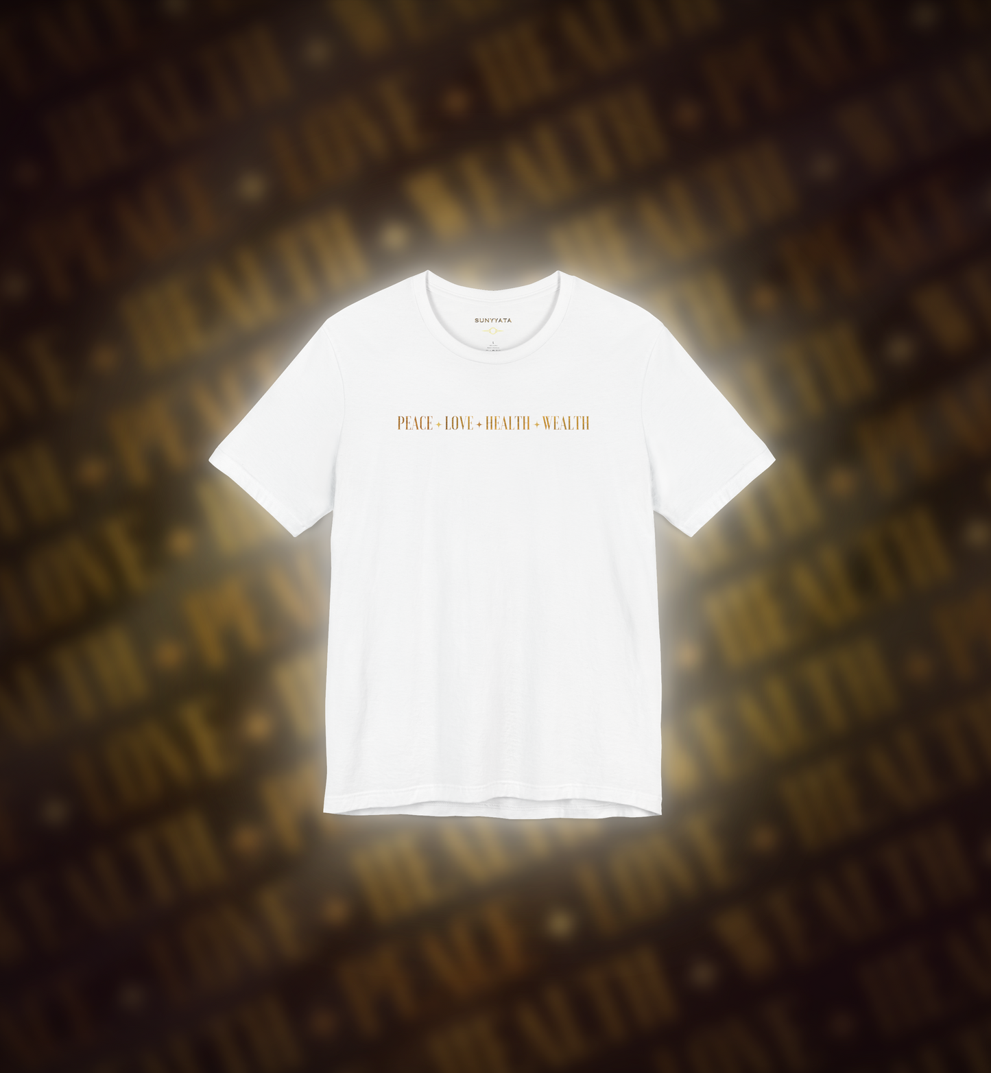 PEACE+LOVE+HEALTH+WEALTH - Essence Tee - Black, White, Natural, Heather Ice Blue, Dark Grey Heather