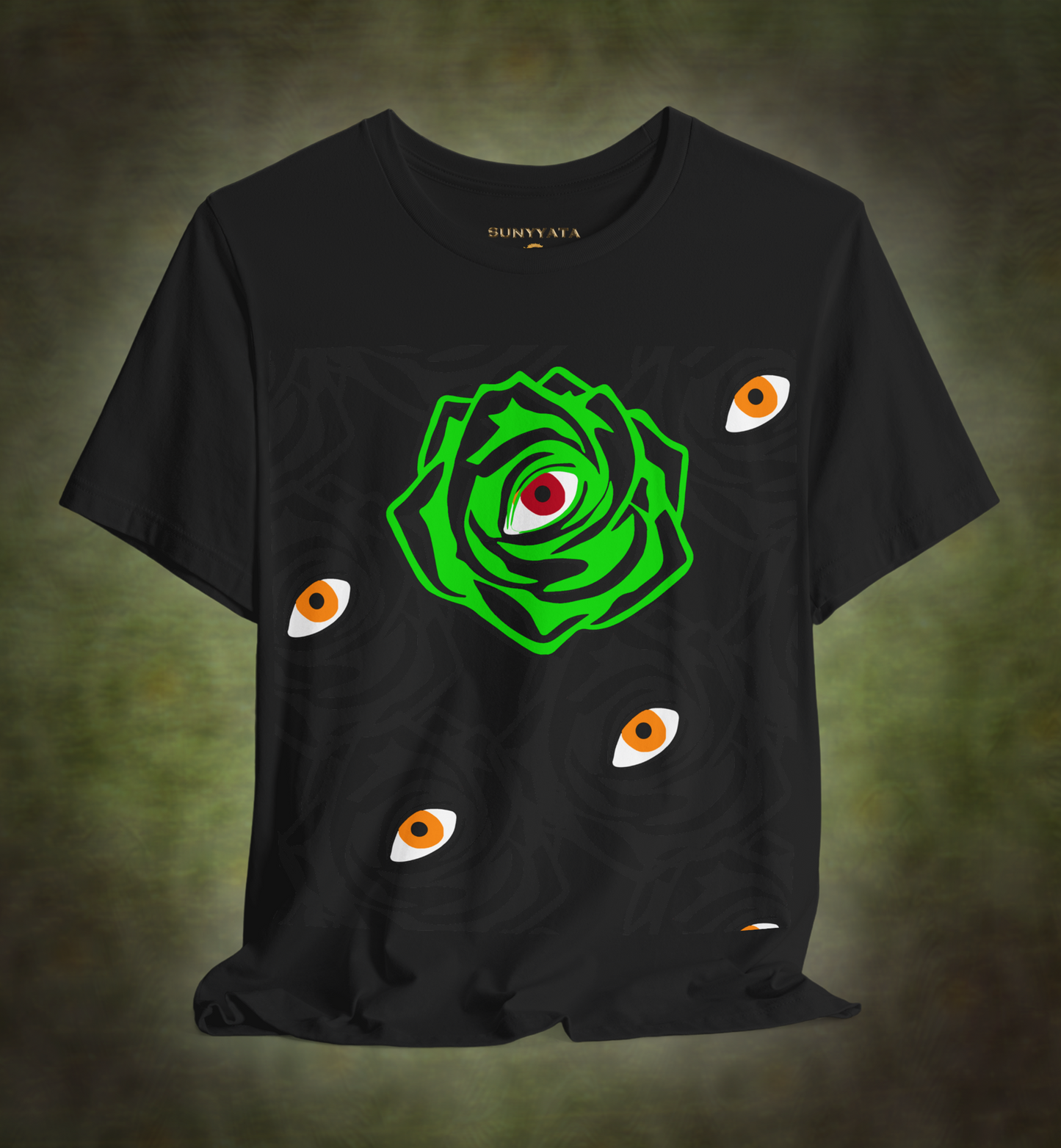 ROSE-EYE: NEON - Glow Tee - Black