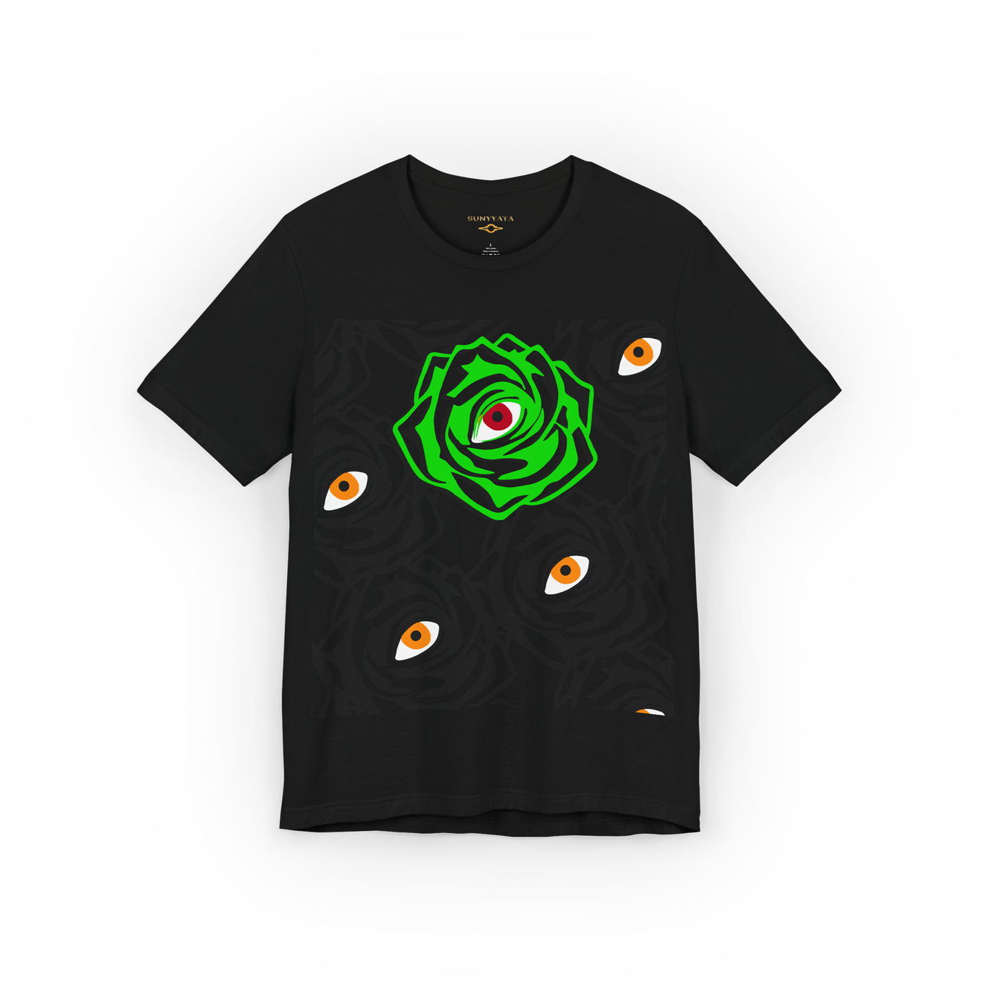 ROSE-EYE: NEON - Glow Tee - Black