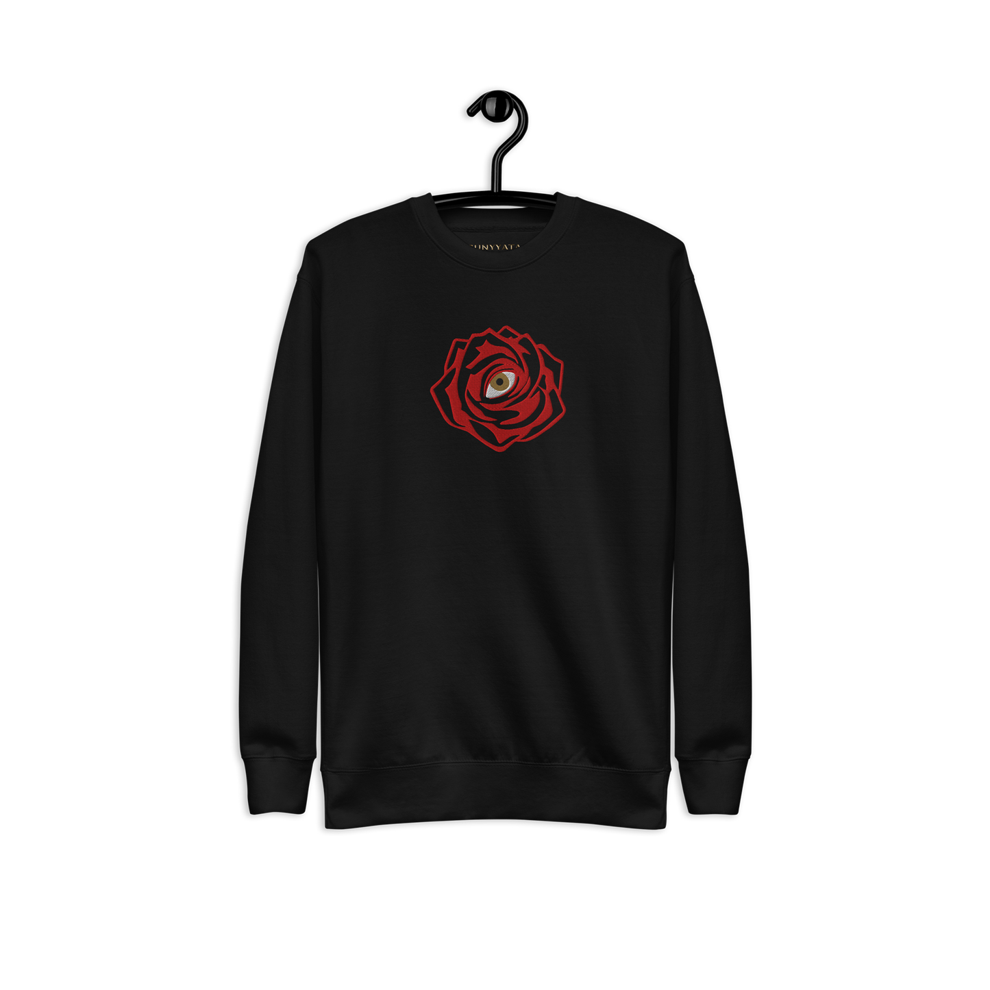 ROSE EYE - Embroidered Origin Sweatshirt - Black