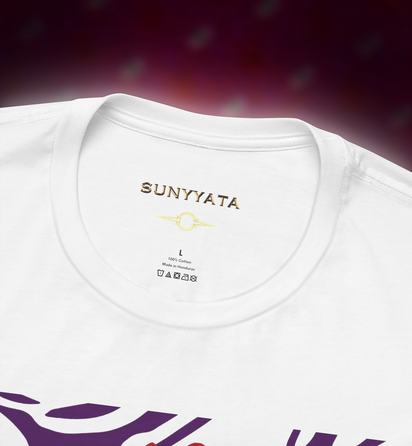 ROSE-EYE: RED - Aura Tee - White