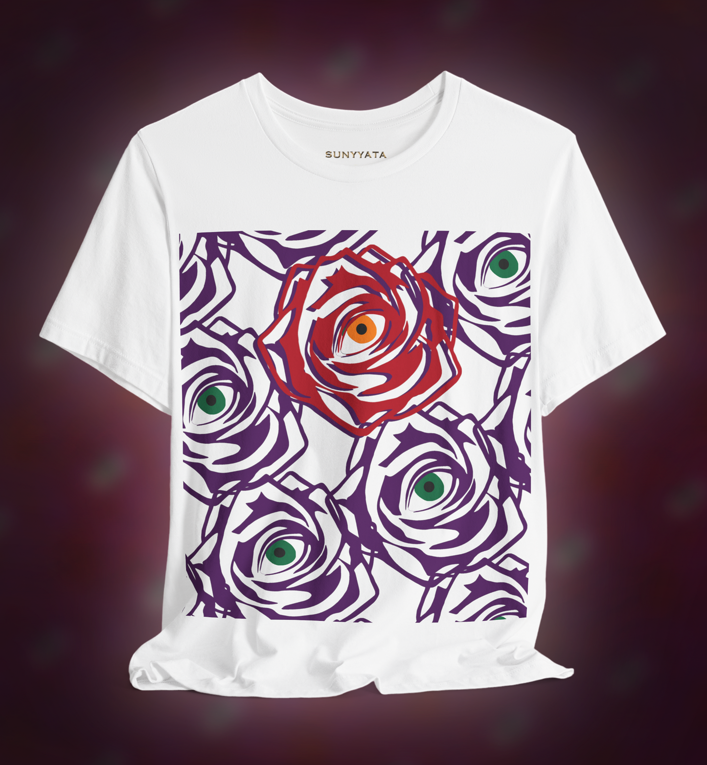 ROSE-EYE: RED - Aura Tee - White