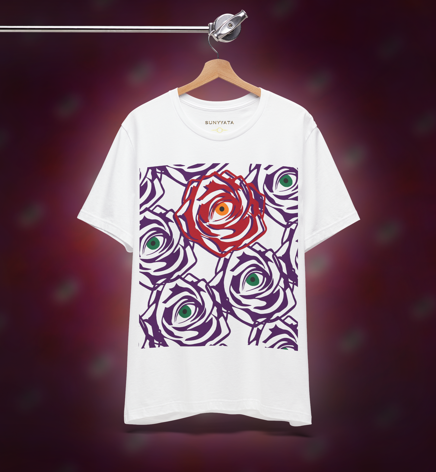 ROSE-EYE: RED - Aura Tee - White