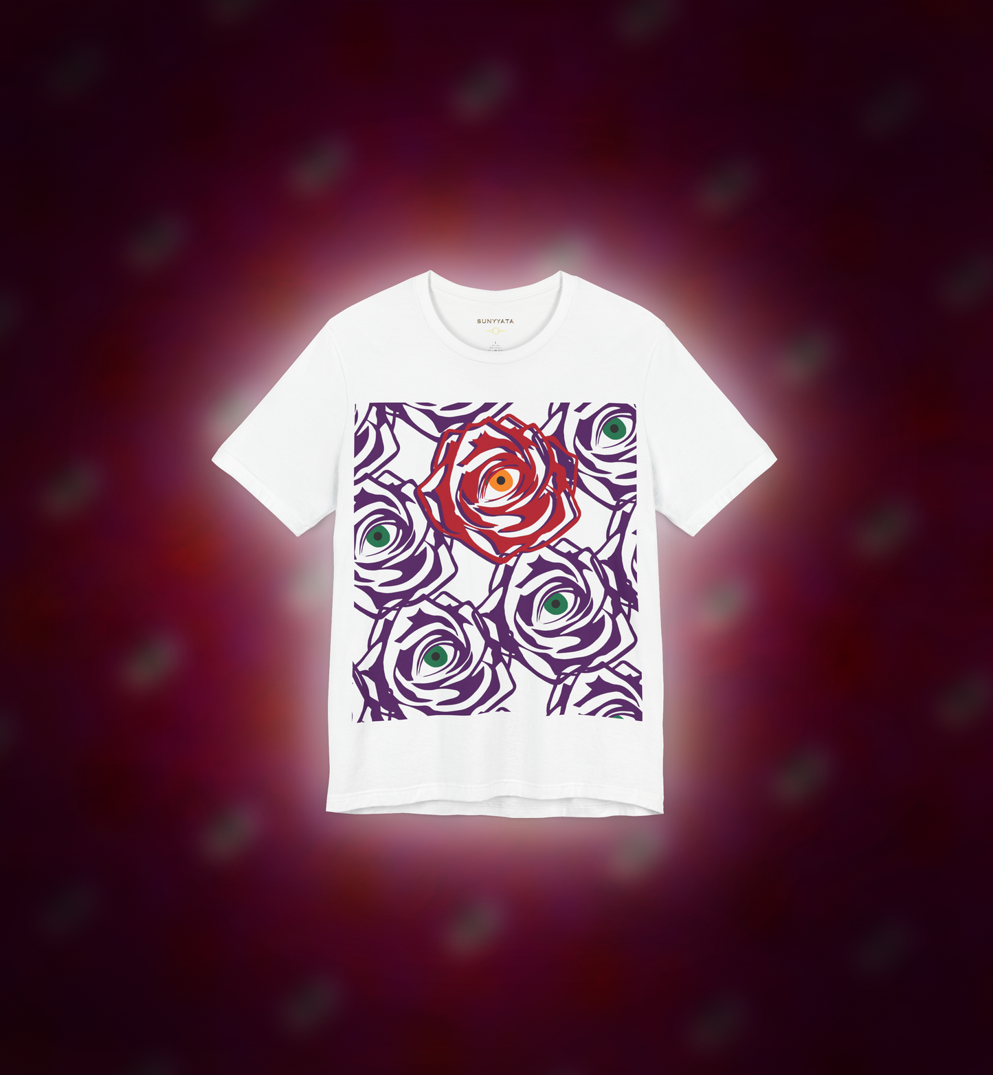 ROSE-EYE: RED - Aura Tee - White
