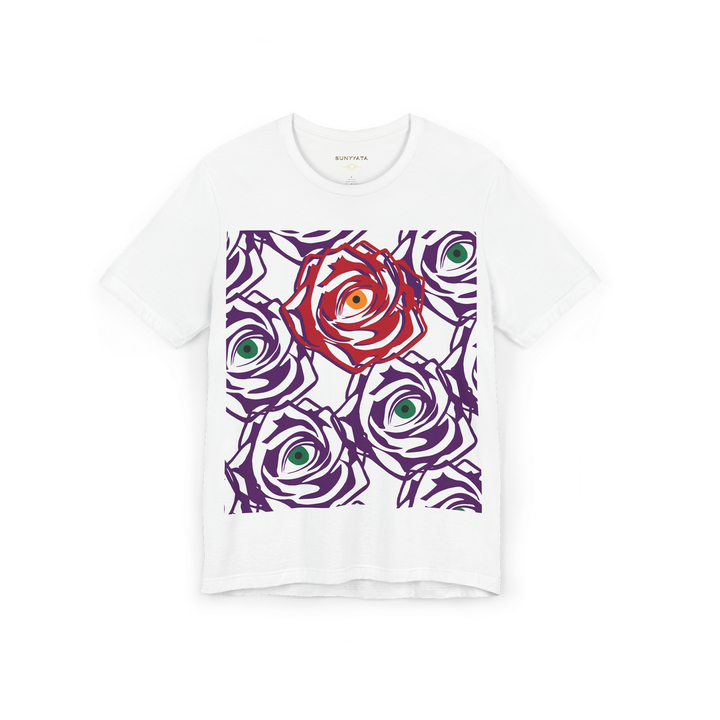ROSE-EYE: RED - Aura Tee - White