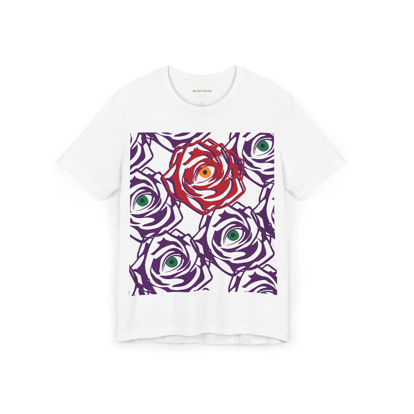 ROSE-EYE: RED - Aura Tee - White
