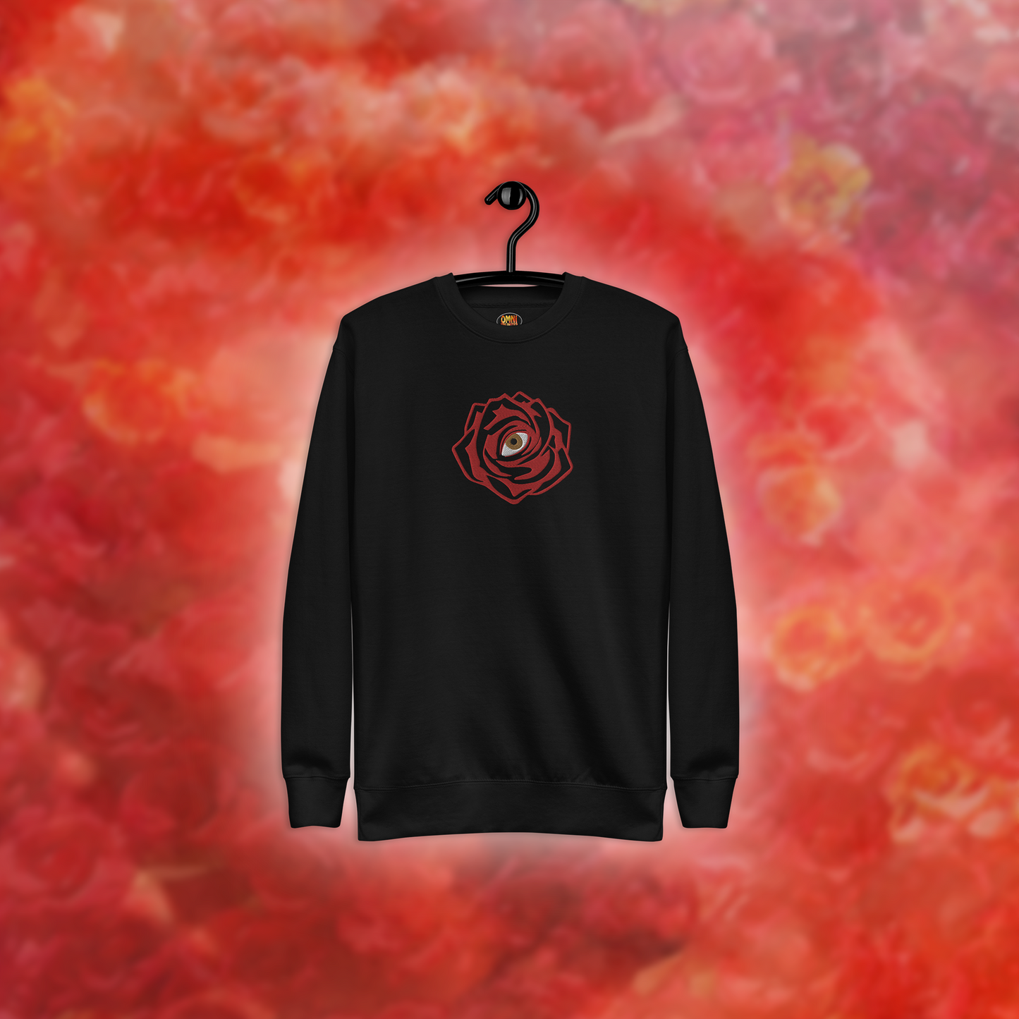 ROSE EYE - Embroidered Origin Sweatshirt - Black