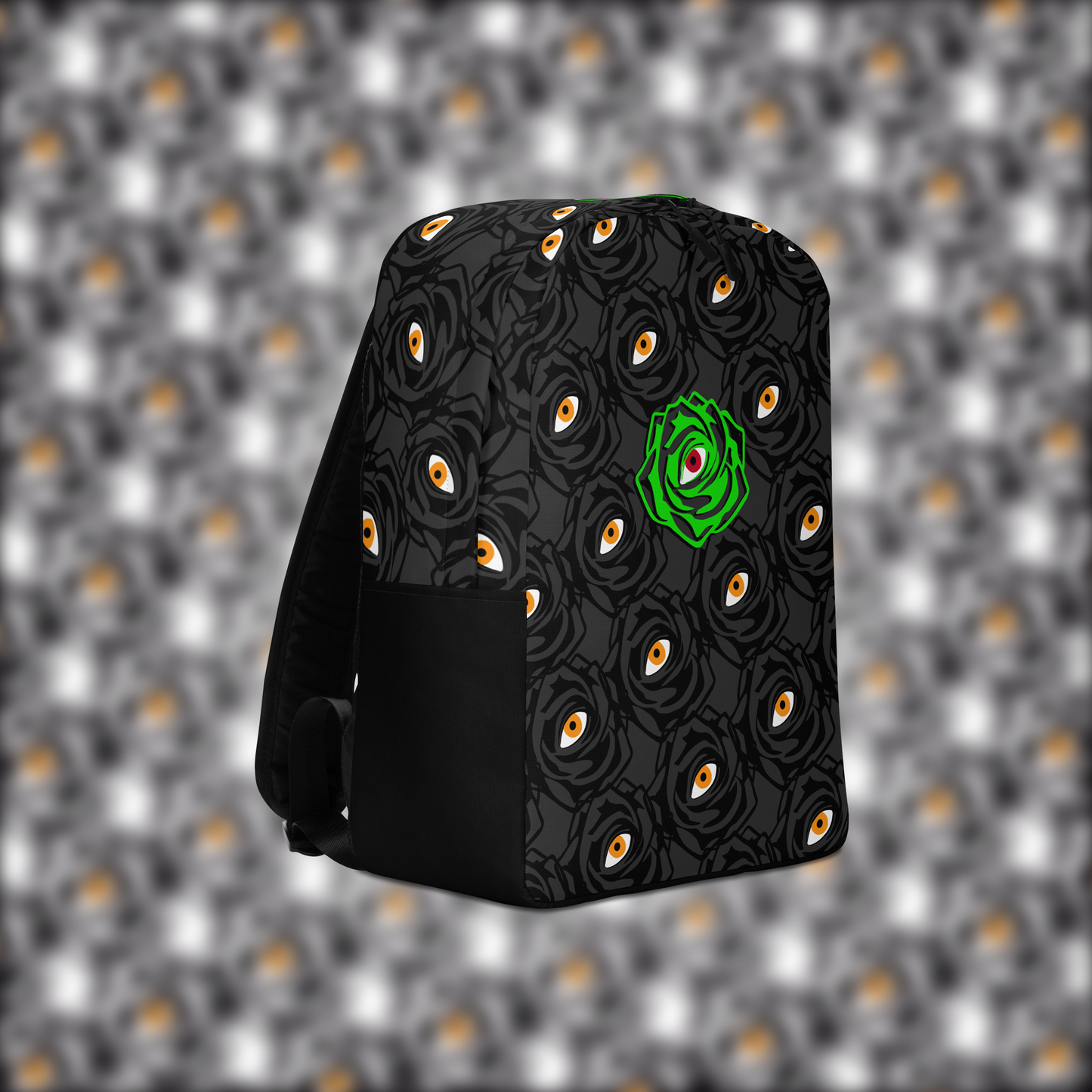 ROSE EYE: NEON - Glow Backpack - Black