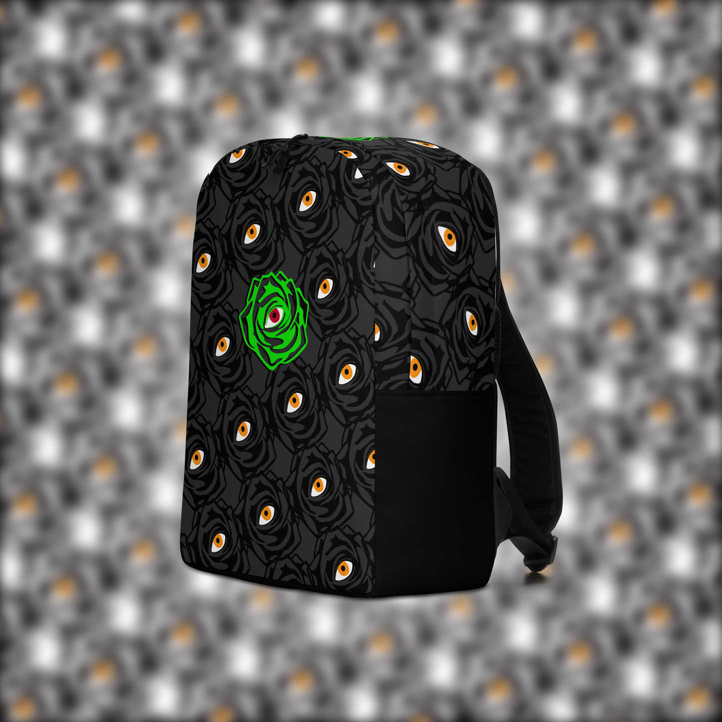 ROSE EYE: NEON - Glow Backpack - Black