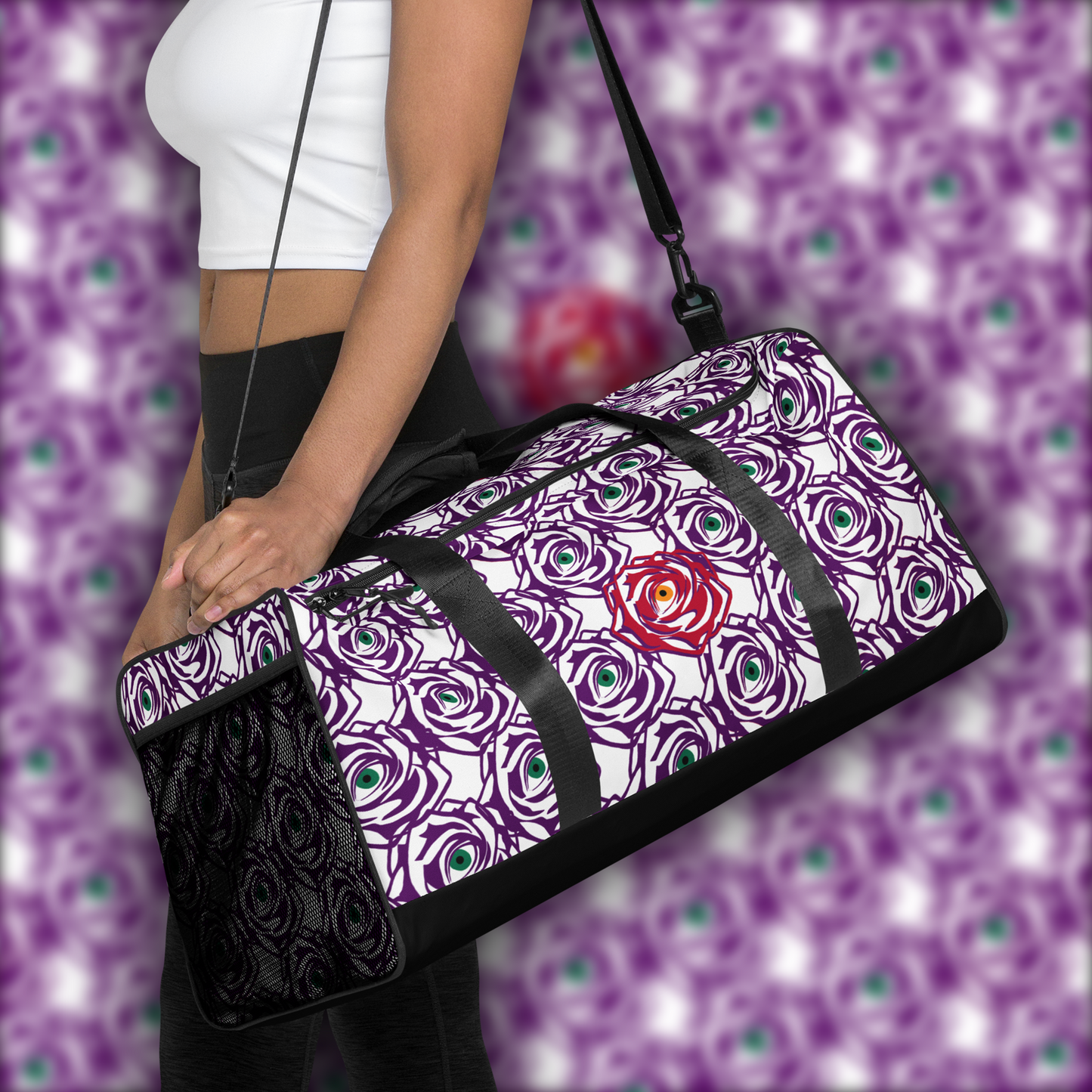 ROSE EYE: RED - Duffle - White