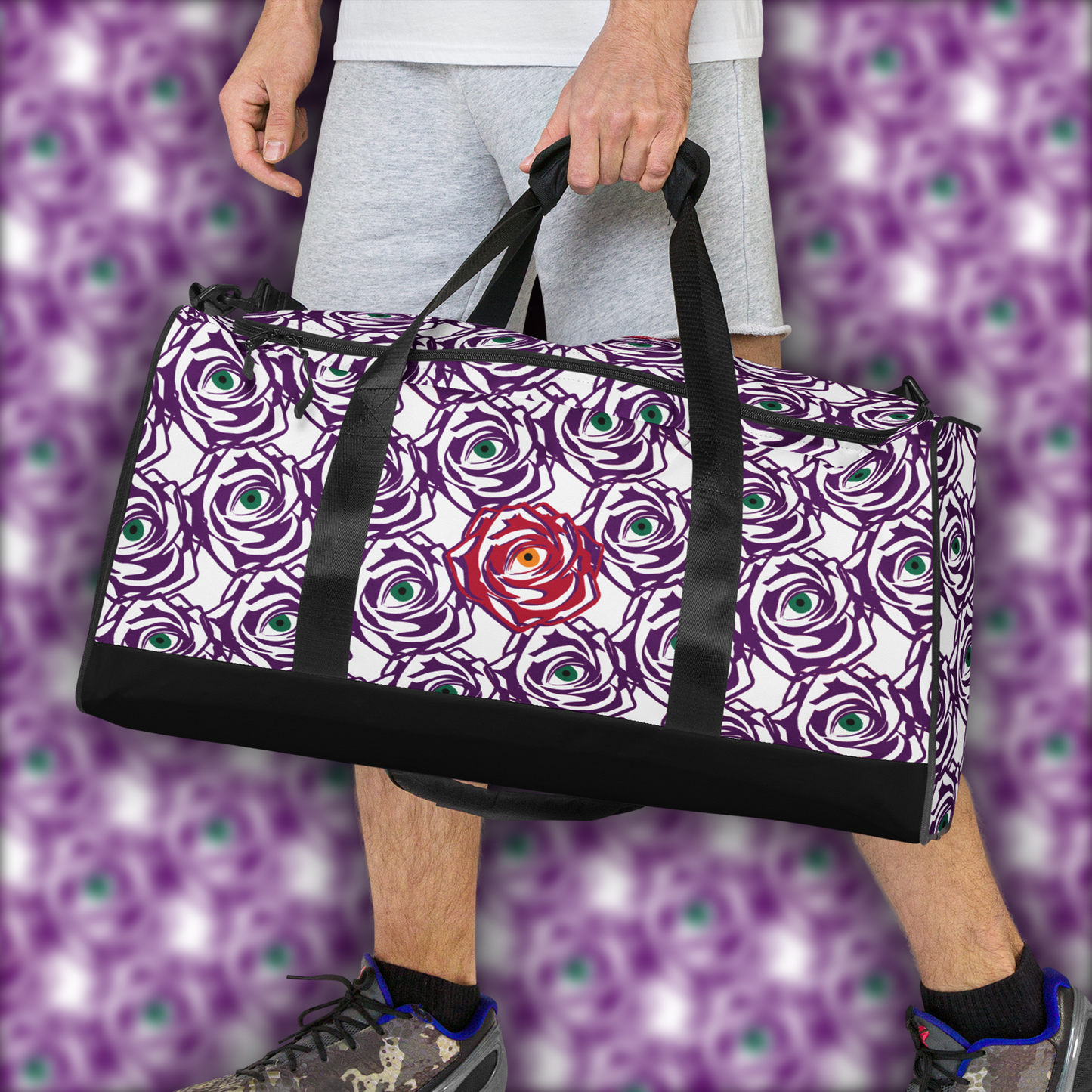 ROSE EYE: RED - Duffle - White