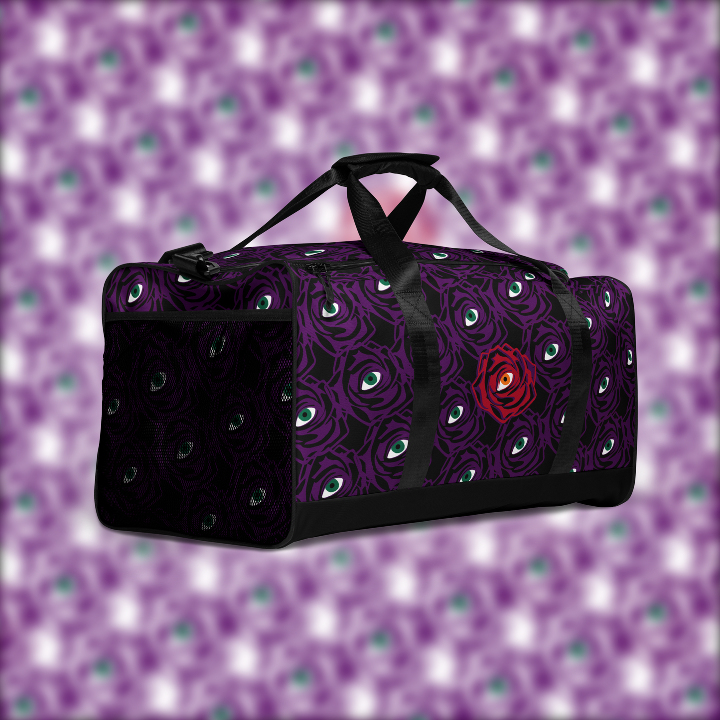 ROSE-EYE: RED - Aura Duffle - Black