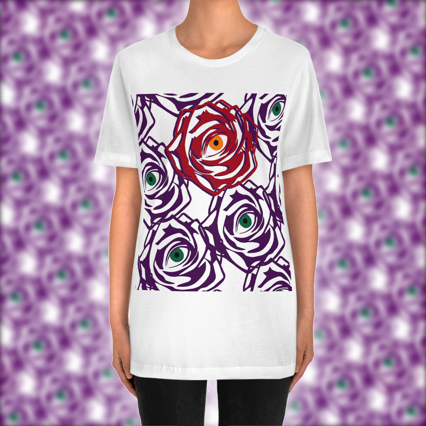 ROSE-EYE: RED - Aura Tee - White