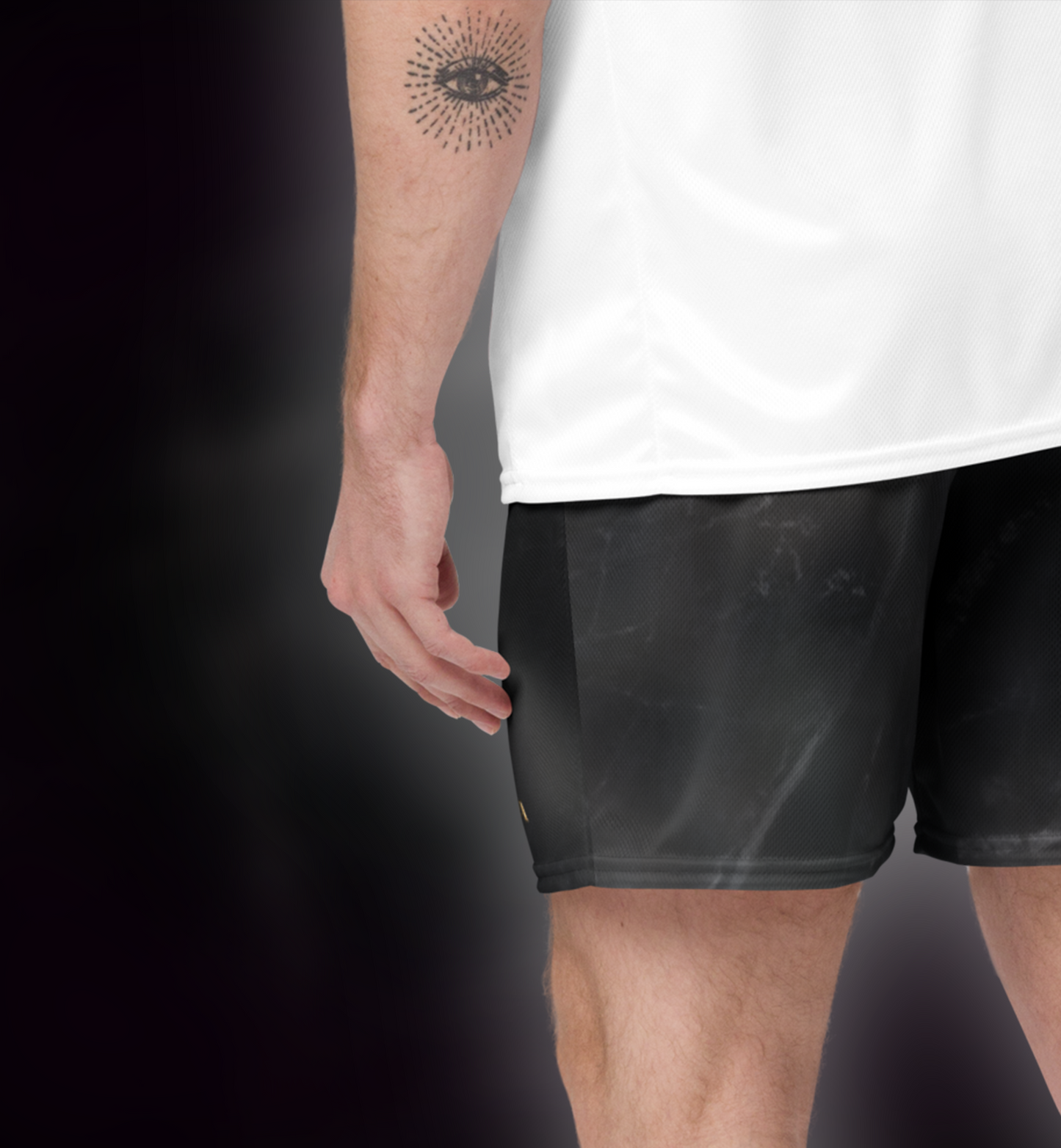 BLACK TOURMALINE ATHLETIC SHORTS