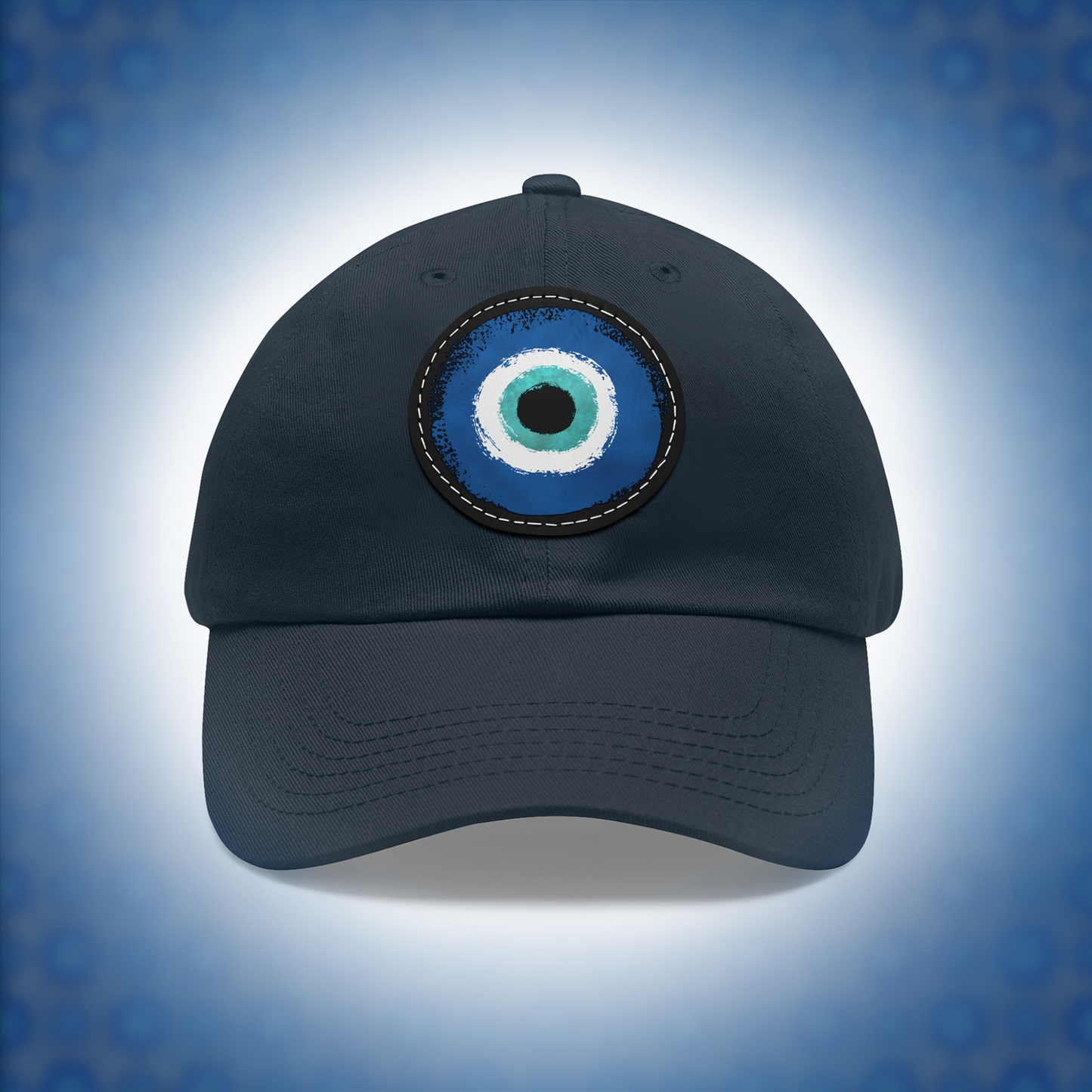 EVIL EYE PROTECTION - Dad Hat with Round Leather Patch