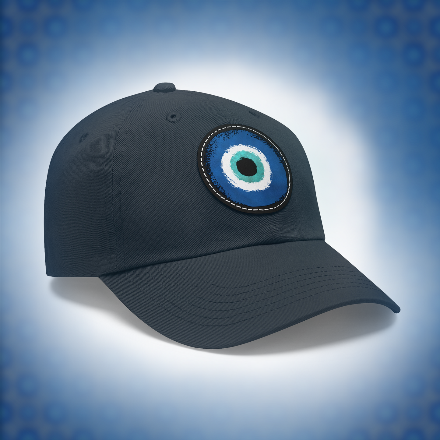 EVIL EYE PROTECTION - Dad Hat with Round Leather Patch
