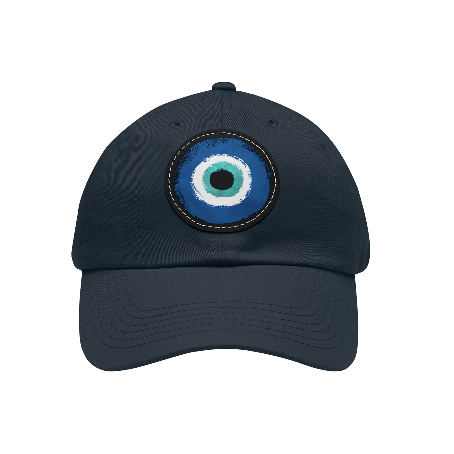 EVIL EYE PROTECTION - Dad Hat with Round Leather Patch