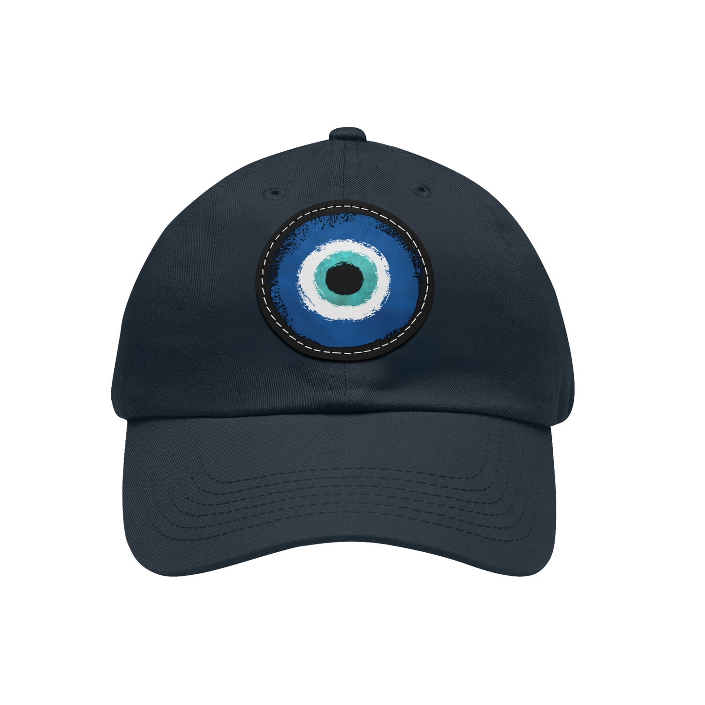 EVIL EYE PROTECTION - Dad Hat with Round Leather Patch