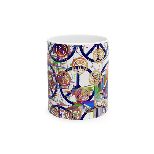 PEACE Ceramic Mug 11oz WHITE