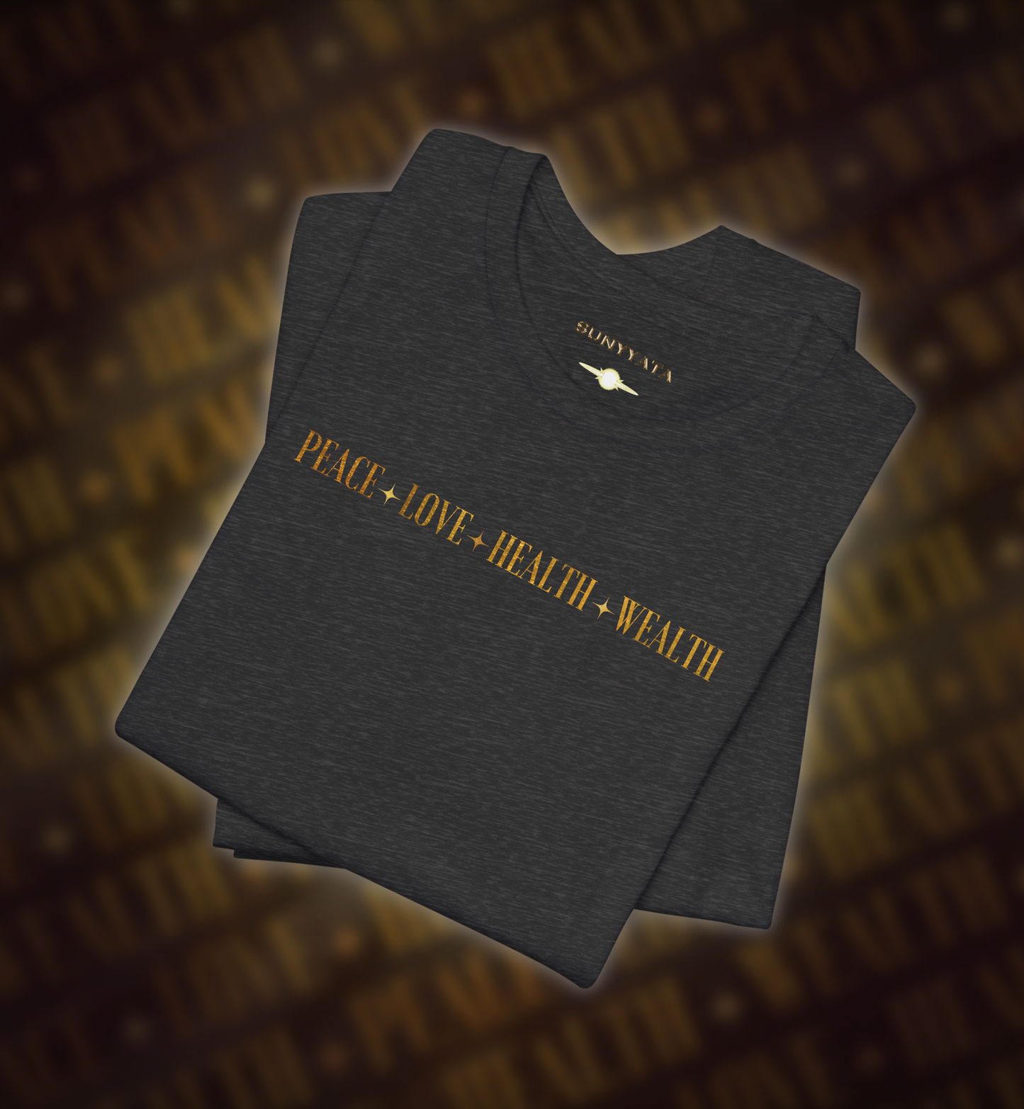 Peace-Love-Health-Wealth - Premium Tshirt - Black/White/Natural/Heather Ice Blue/ Dark Grey Heather