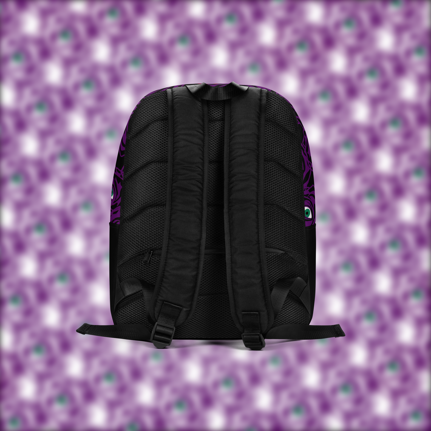 ROSE EYE: RED BLACK BACKPACK
