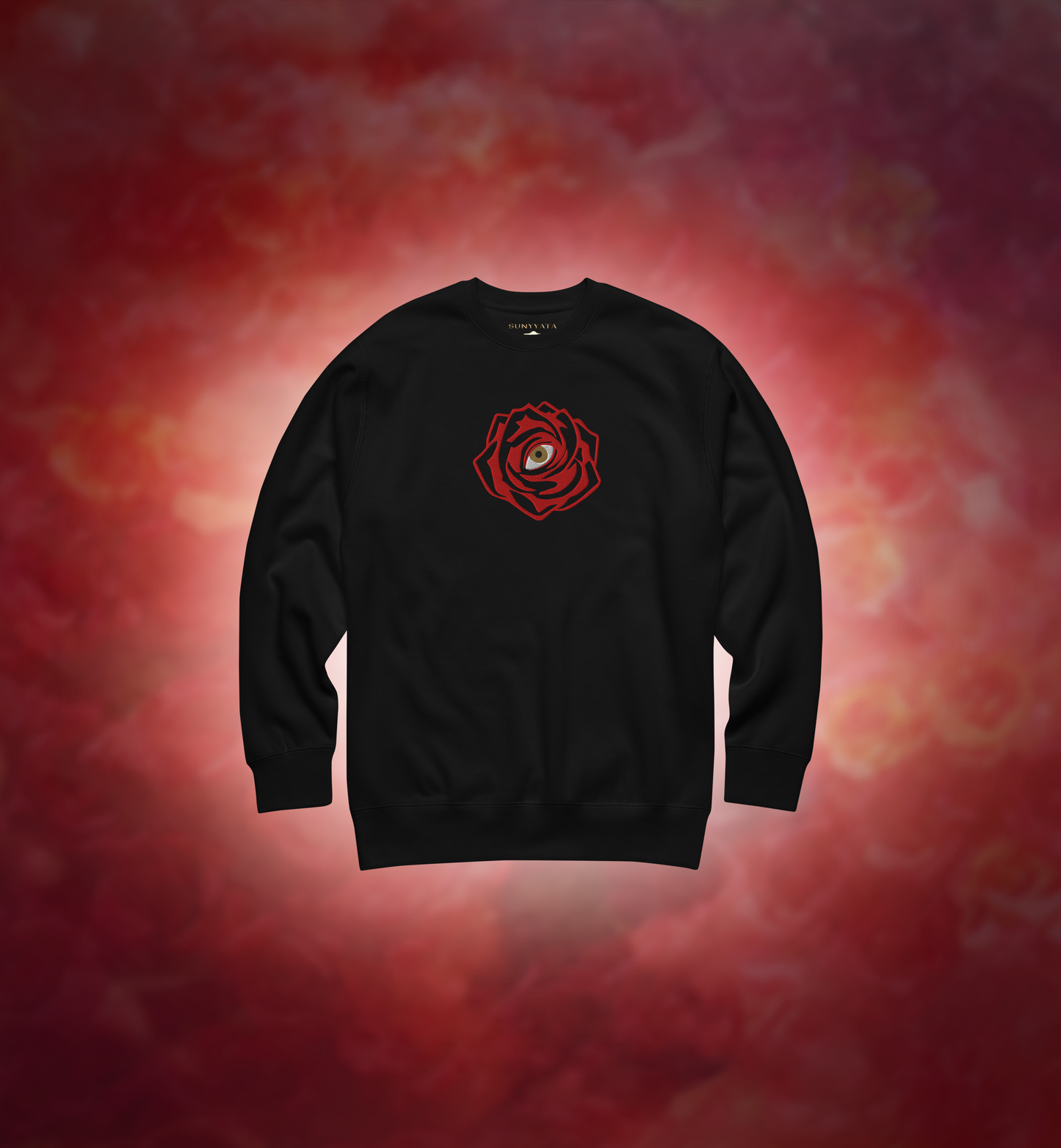 ROSE-EYE - Embroidered - Origin Sweatshirt - Black