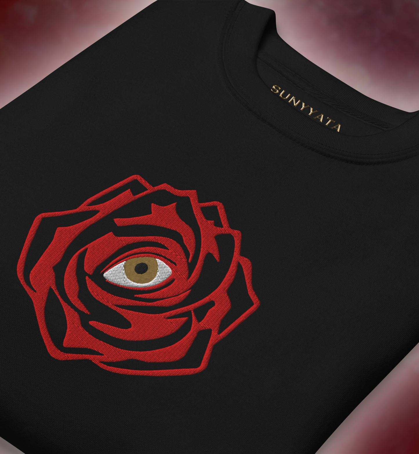 ROSE-EYE - Embroidered - Origin Sweatshirt - Black
