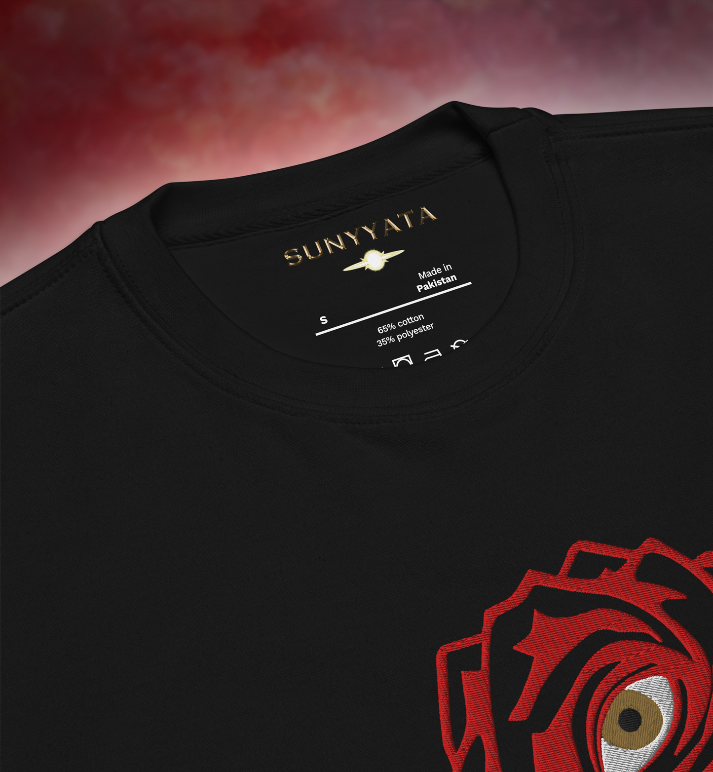 ROSE-EYE - Embroidered - Origin Sweatshirt - Black