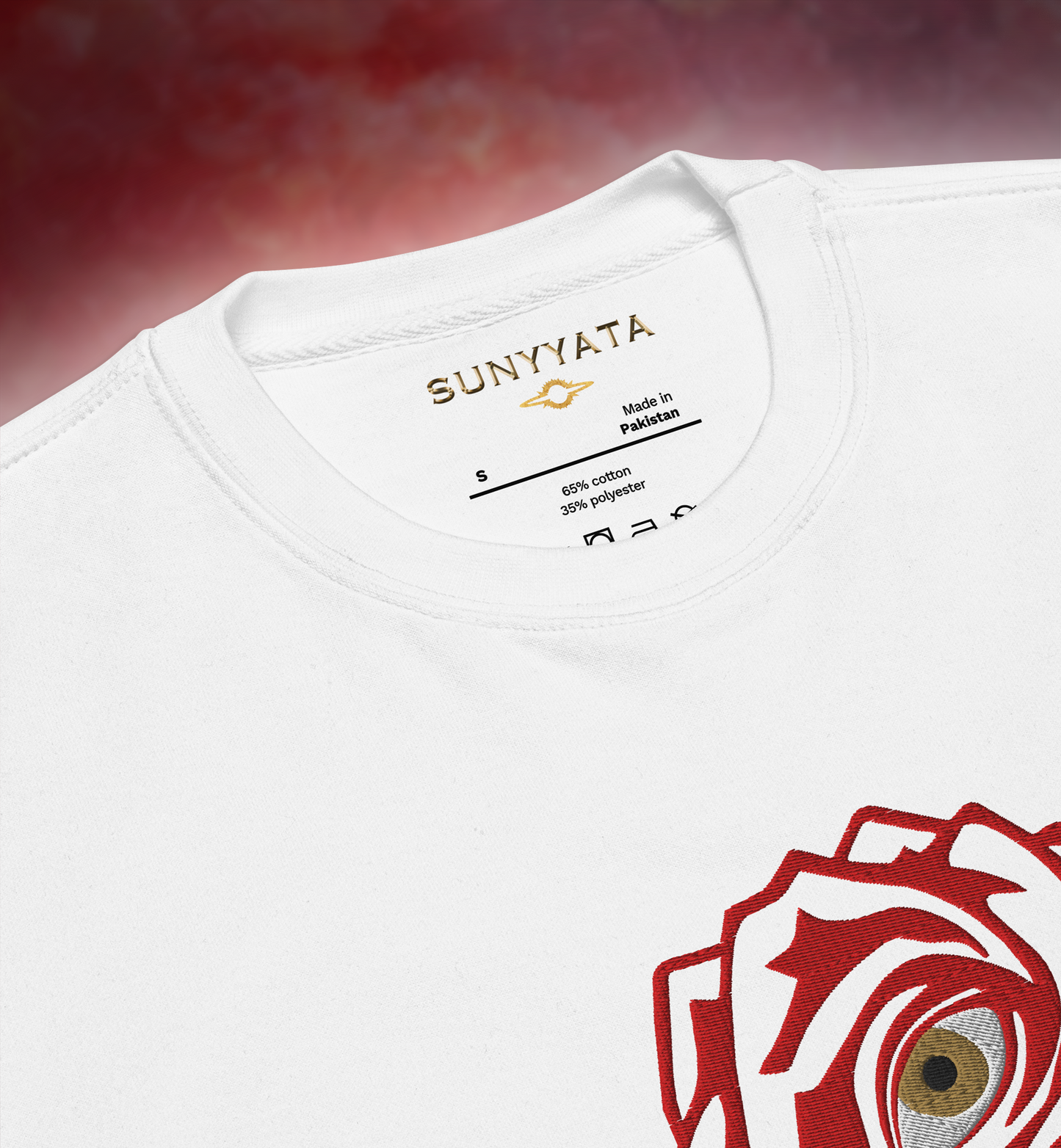 ROSE-EYE - Embroidered - Origin Sweatshirt - White