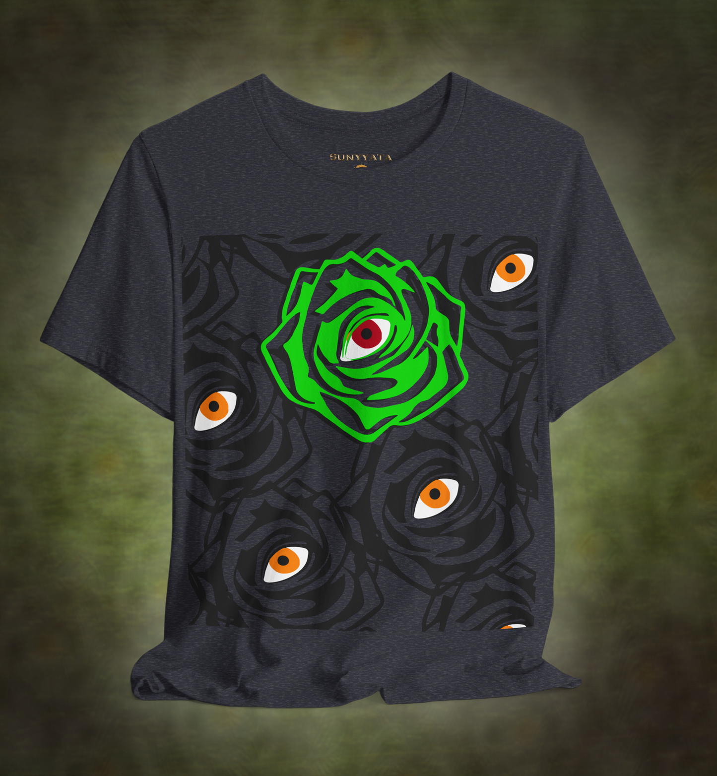 ROSE EYE NEON t shirt NAVY
