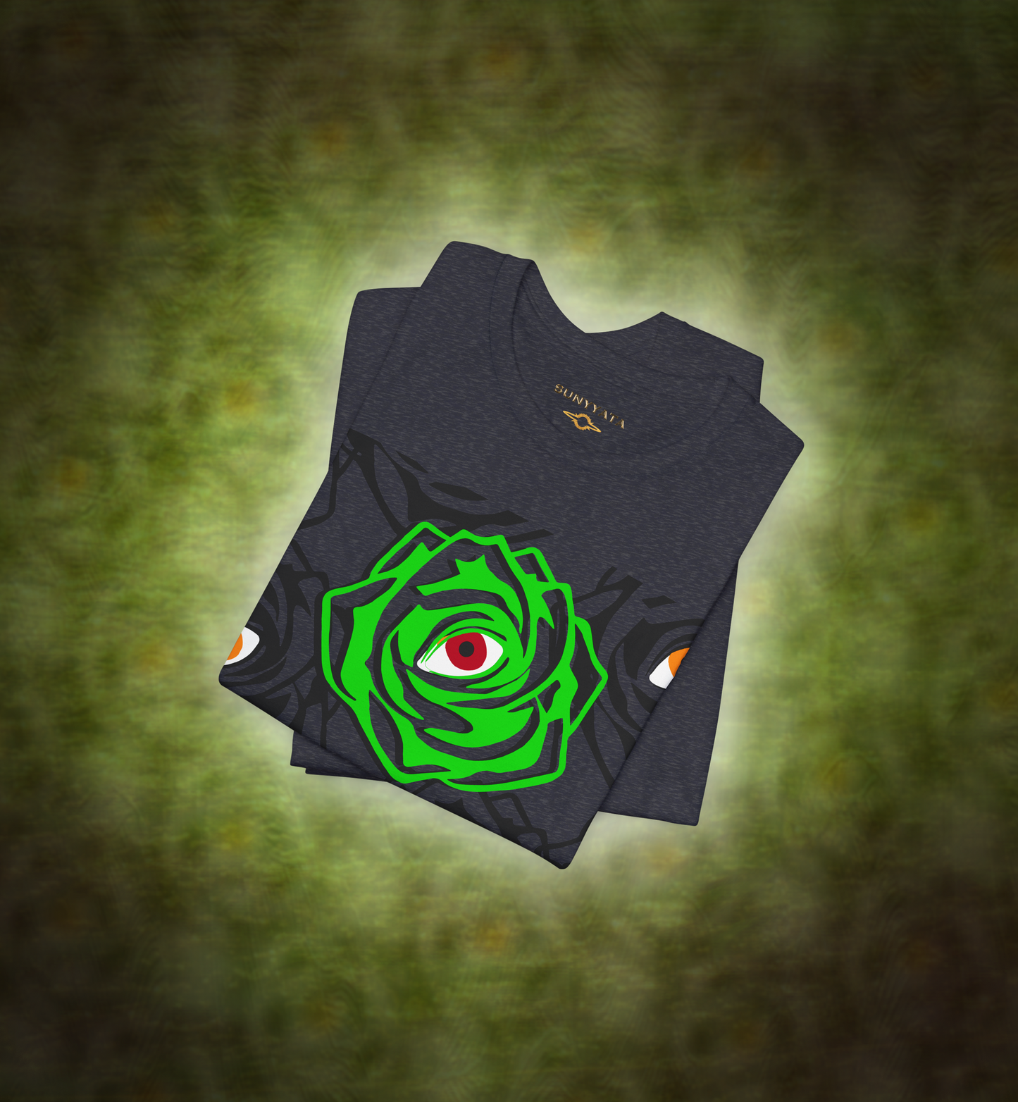 ROSE EYE NEON t shirt NAVY