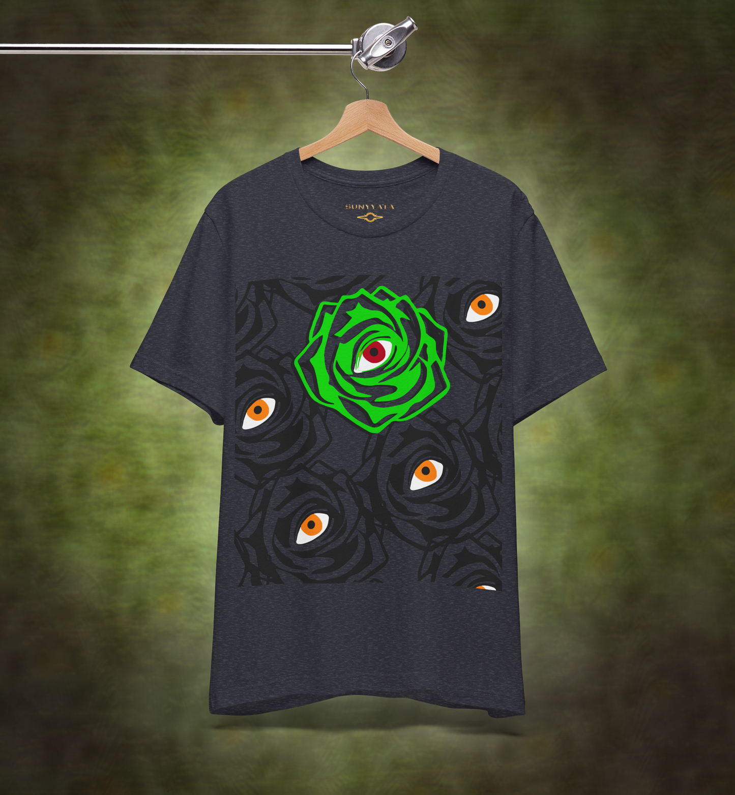 ROSE EYE NEON t shirt NAVY