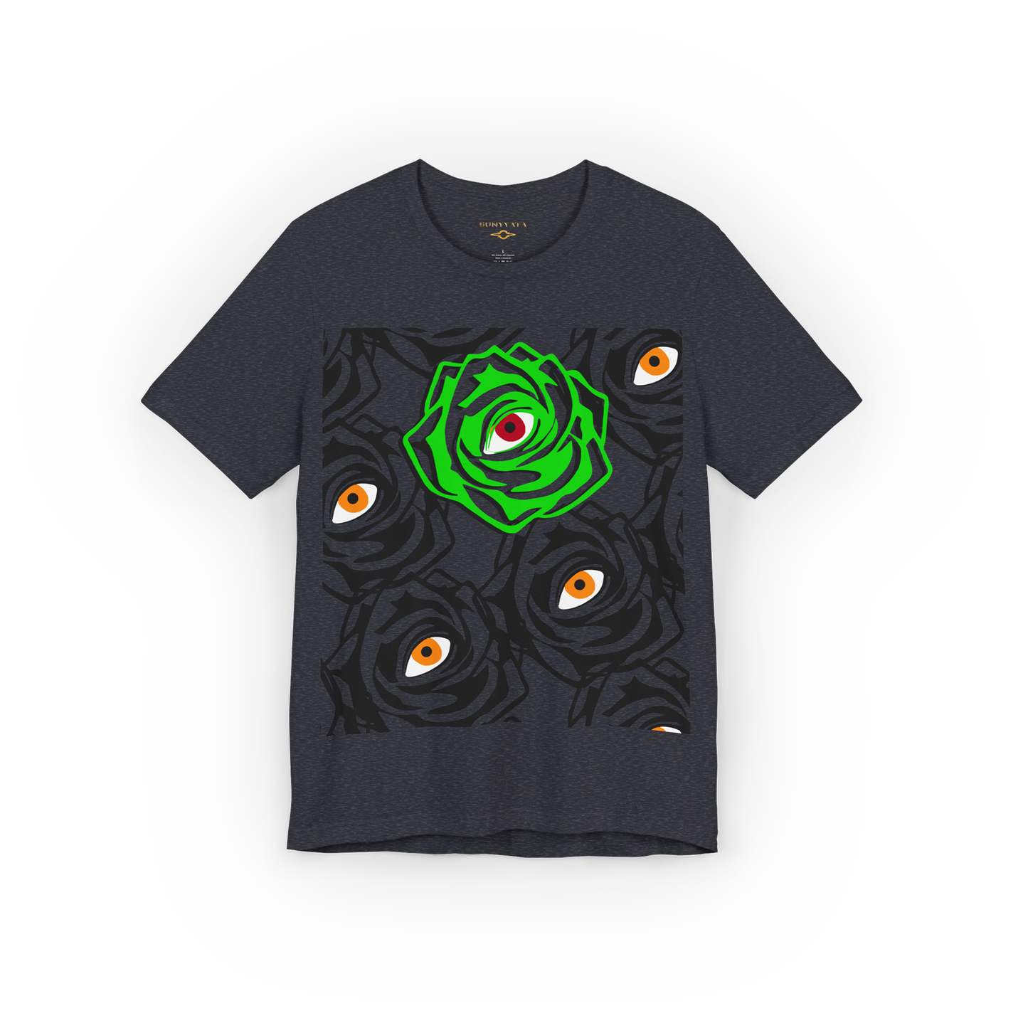 ROSE EYE NEON t shirt NAVY
