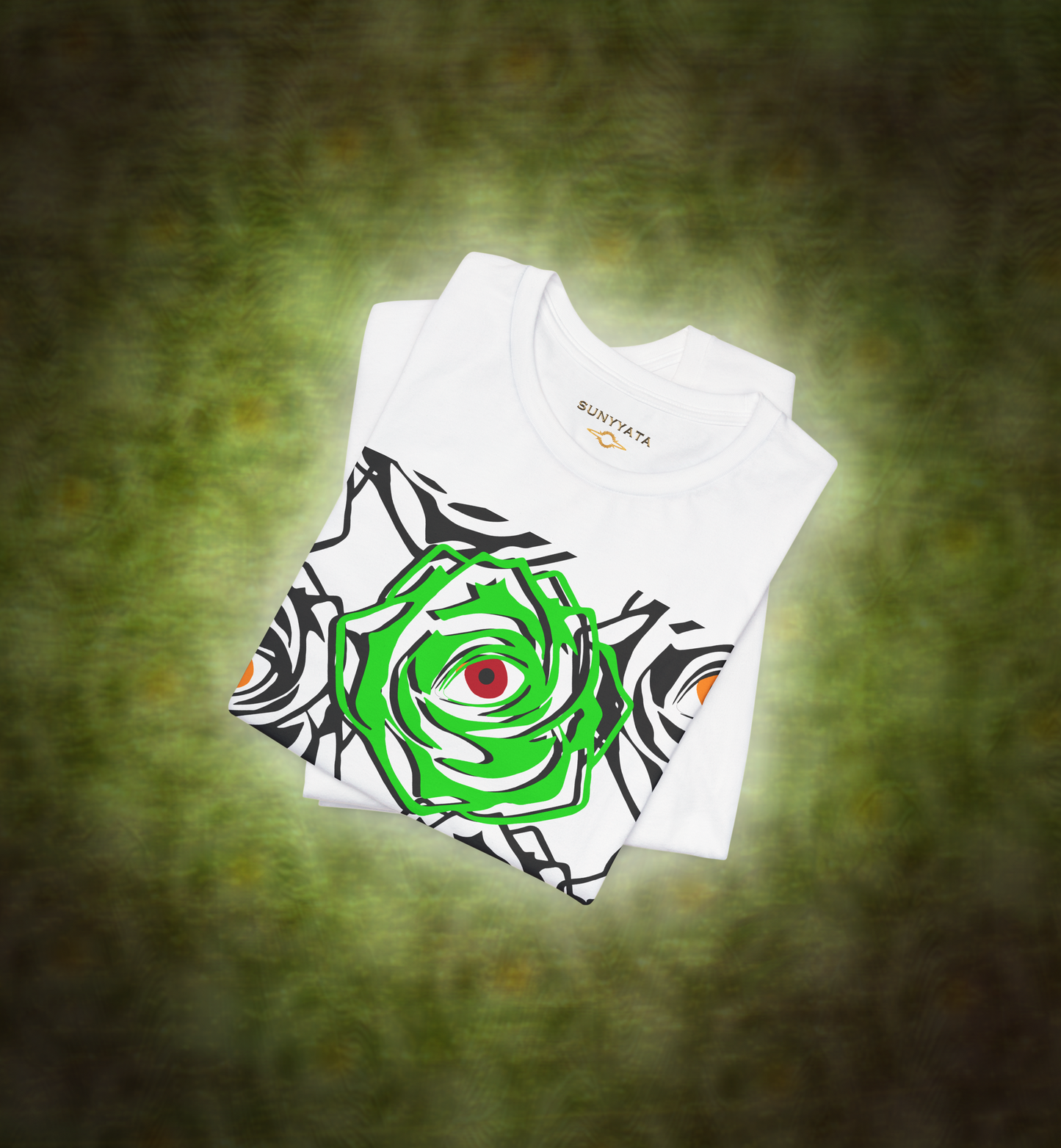 ROSE EYE NEON t shirt WHITE