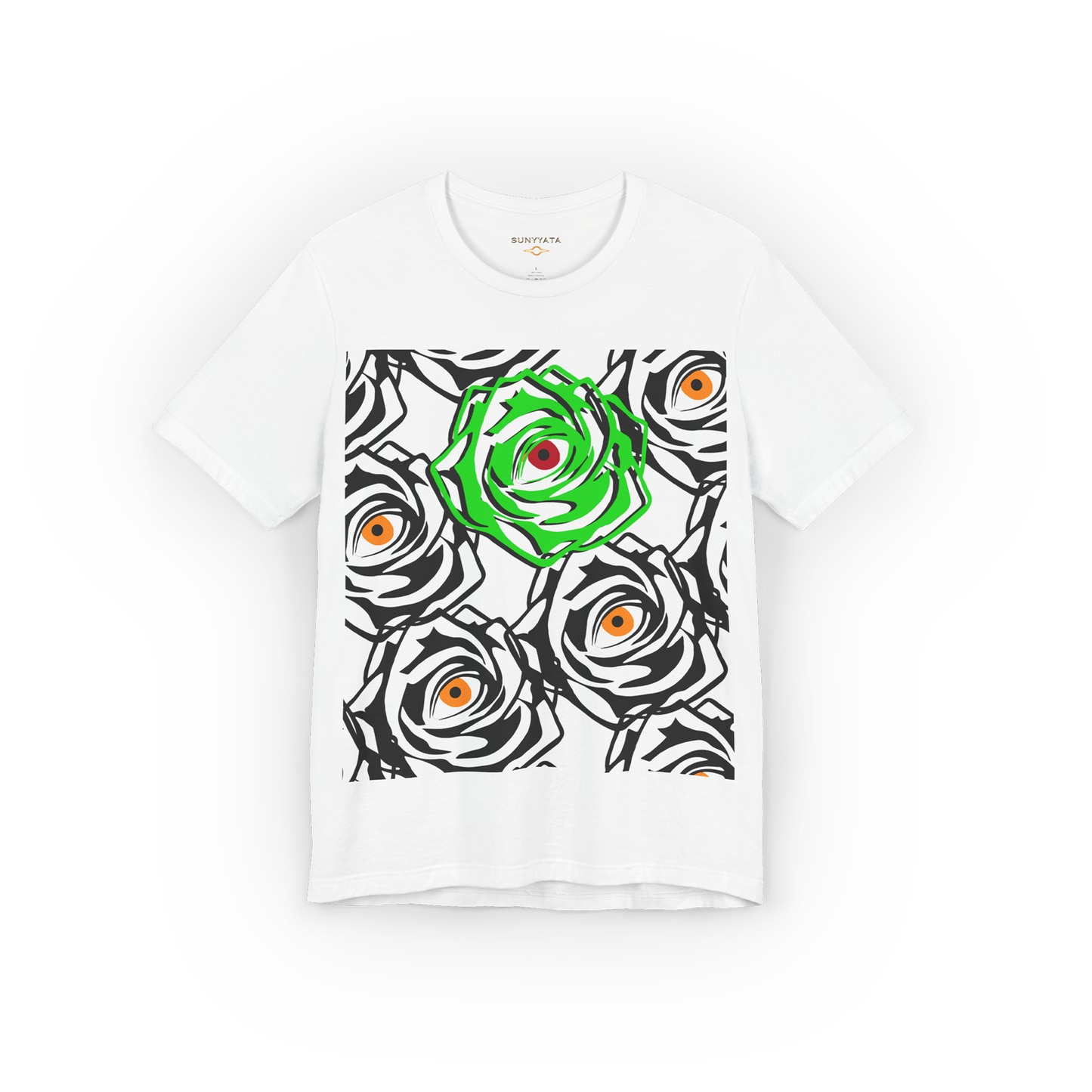ROSE EYE NEON t shirt WHITE