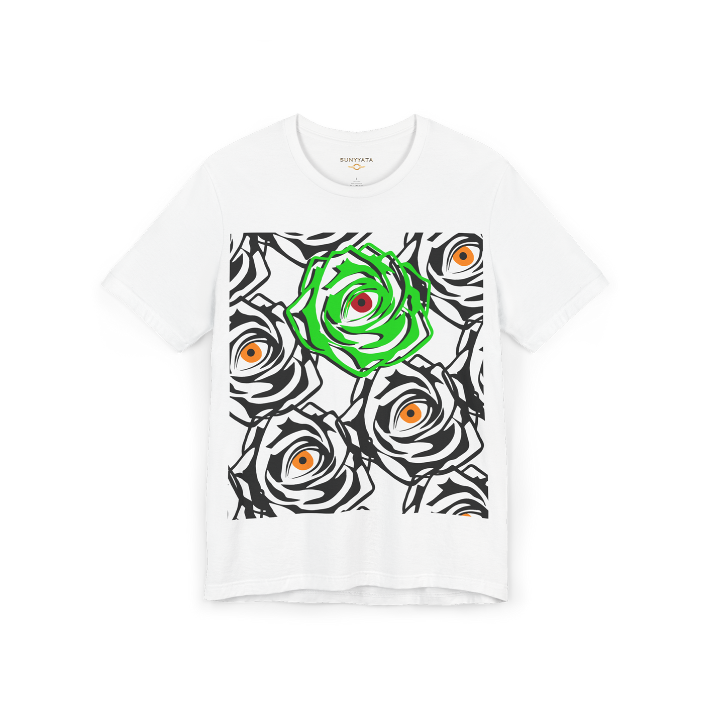 ROSE EYE NEON t shirt WHITE