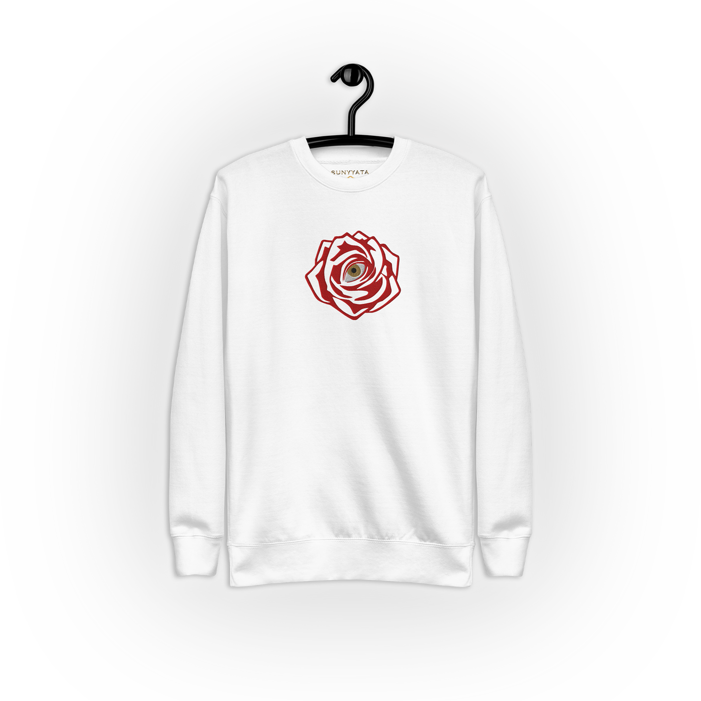 ROSE-EYE - Embroidered - Origin Sweatshirt - White