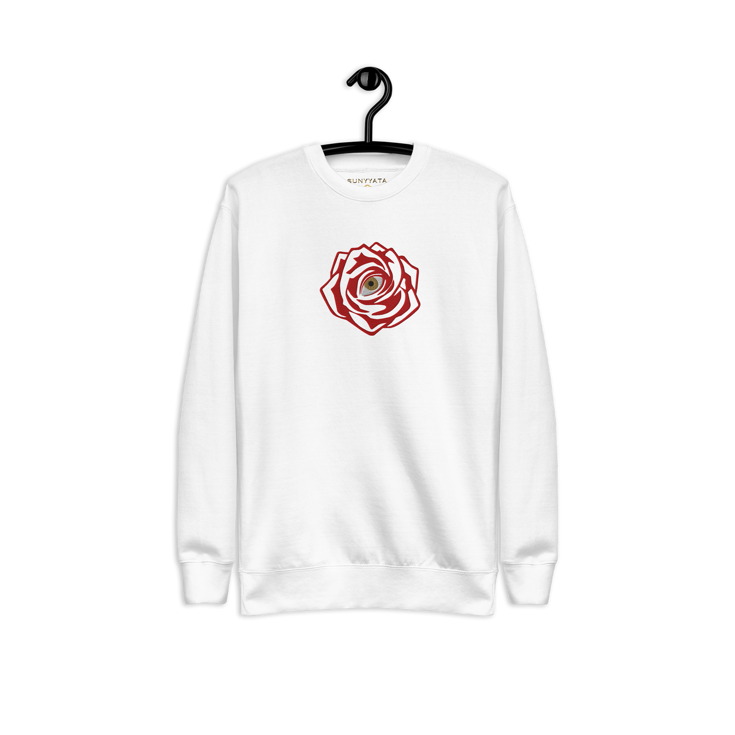 ROSE-EYE - Embroidered - Origin Sweatshirt - White