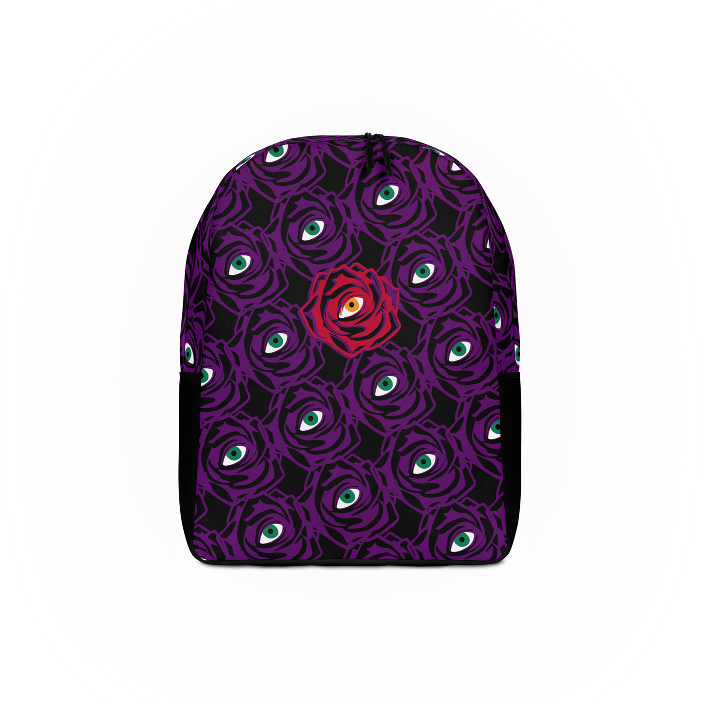 ROSE EYE: RED BLACK BACKPACK