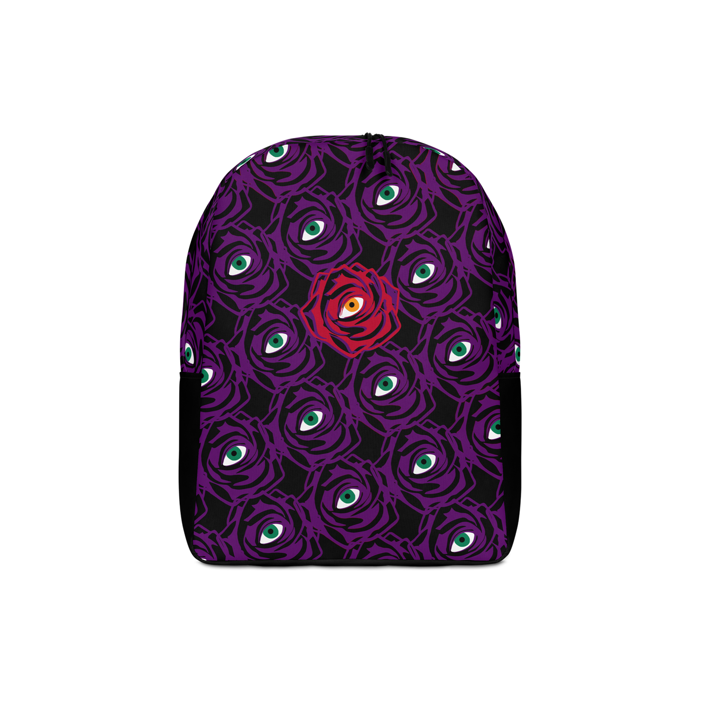 ROSE EYE: RED BLACK BACKPACK