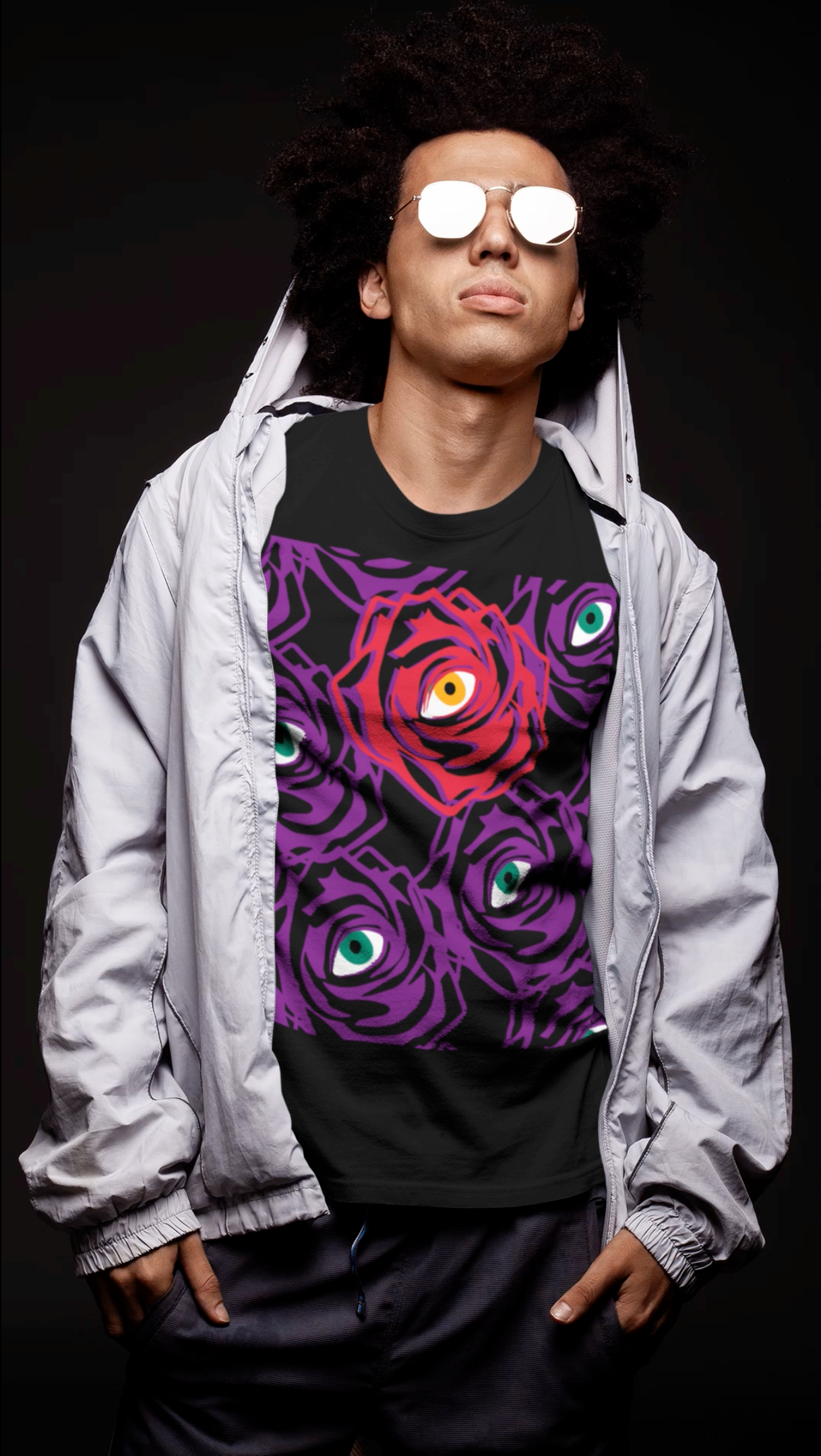 ROSE EYE RED - T-Shirt - Front