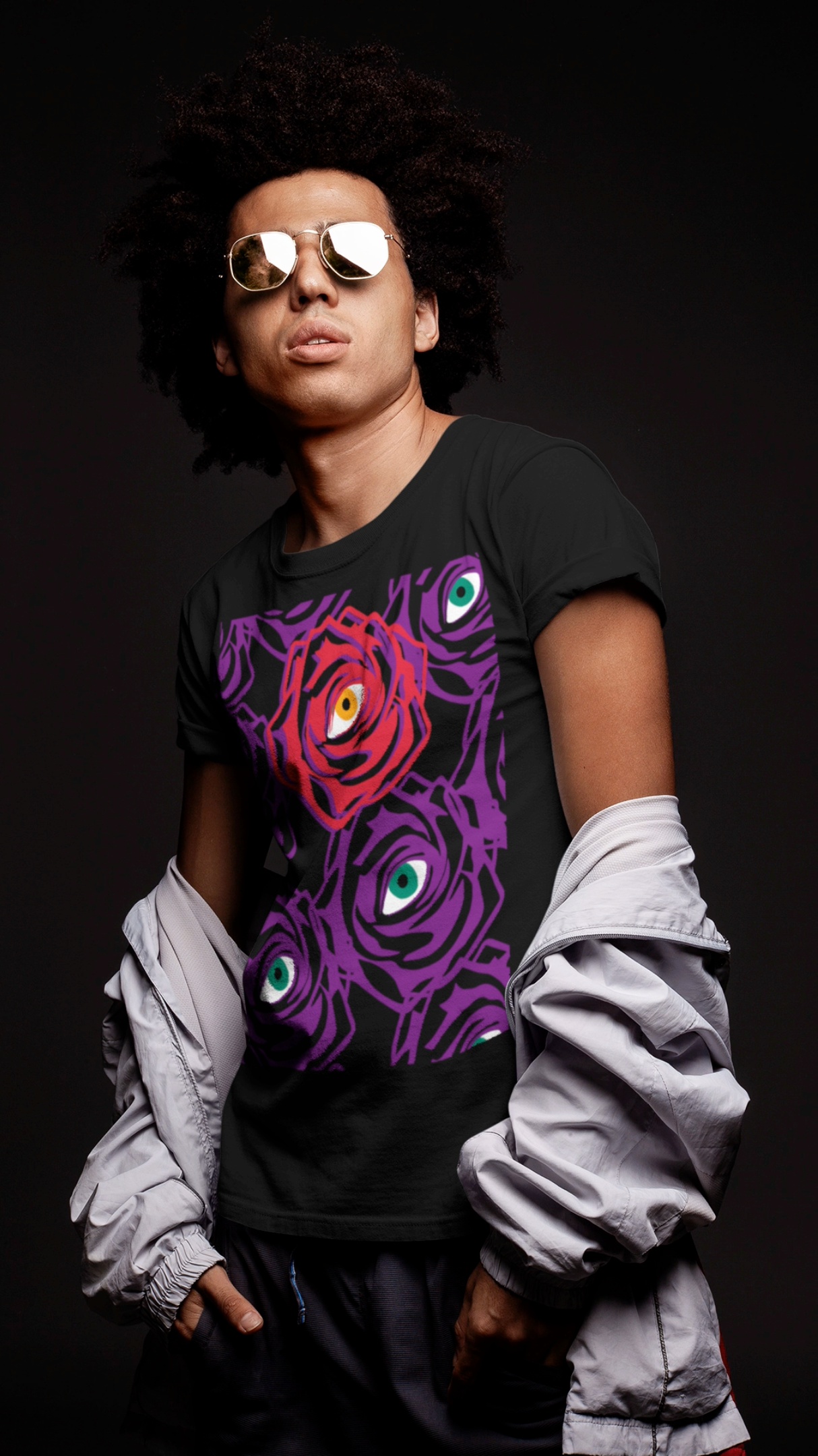 ROSE EYE RED - T-Shirt - Front