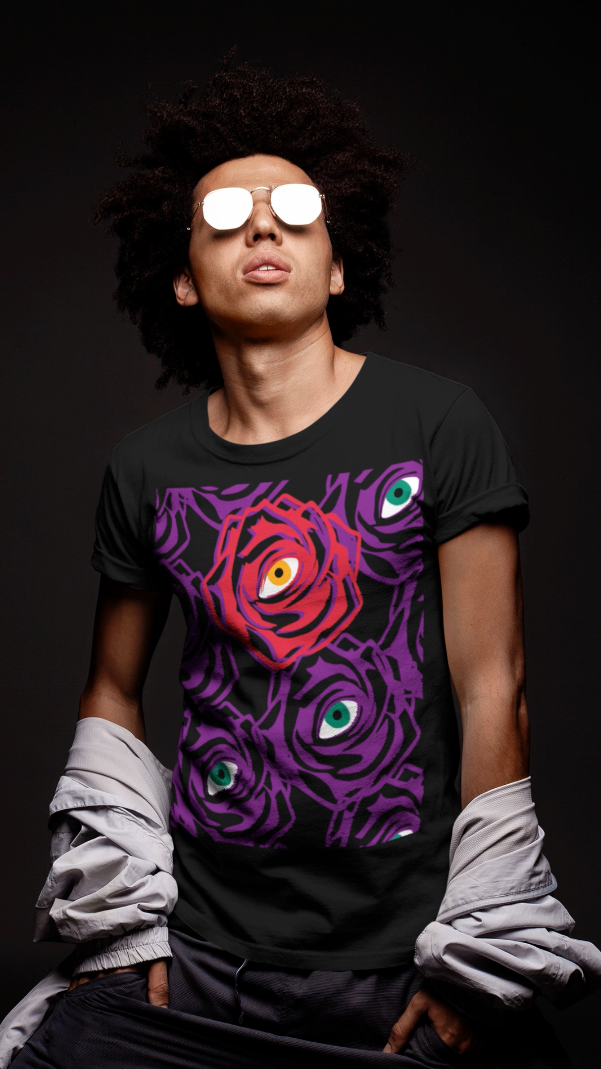 ROSE EYE RED - T-Shirt - Front