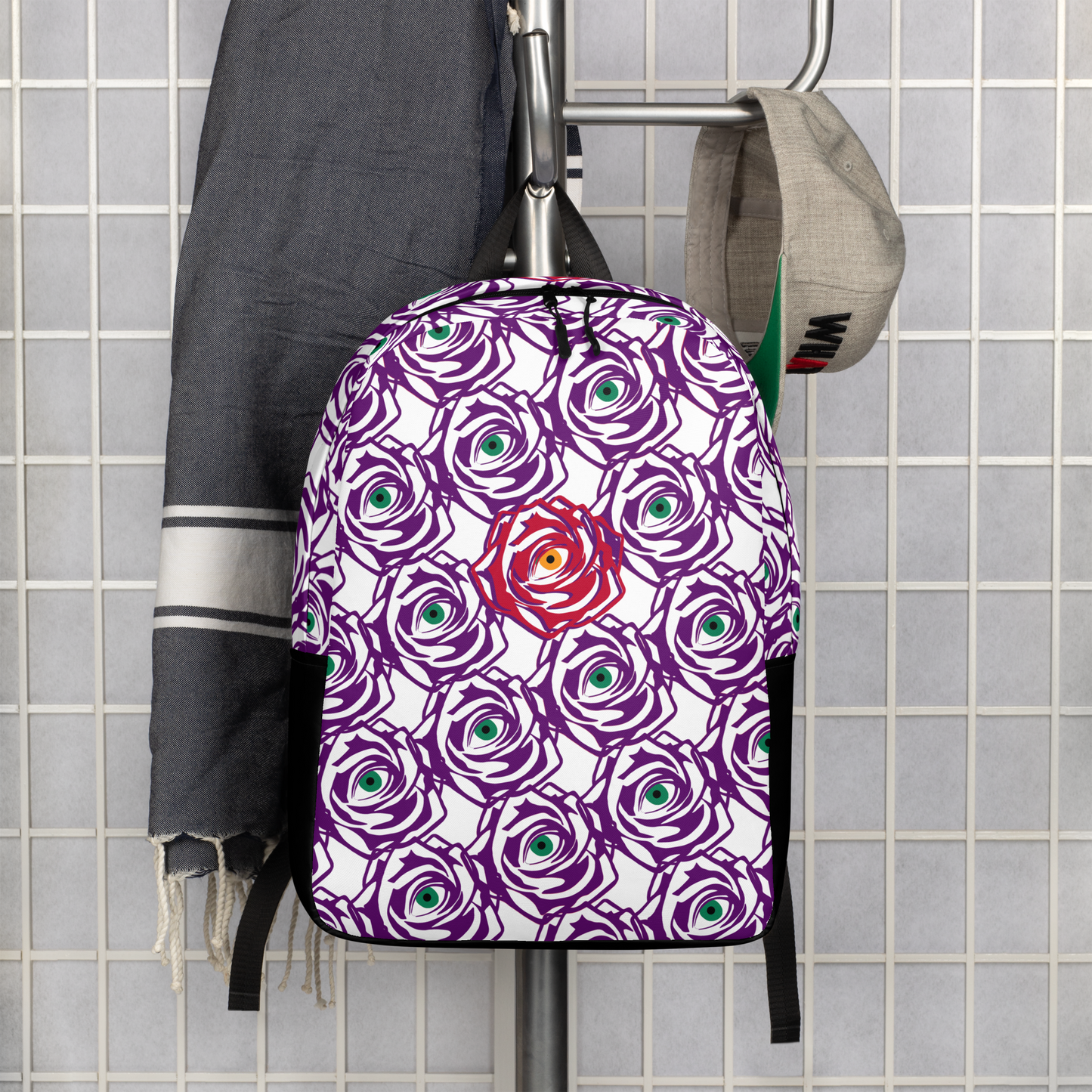 ROSE EYE: RED WHITE BACKPACK