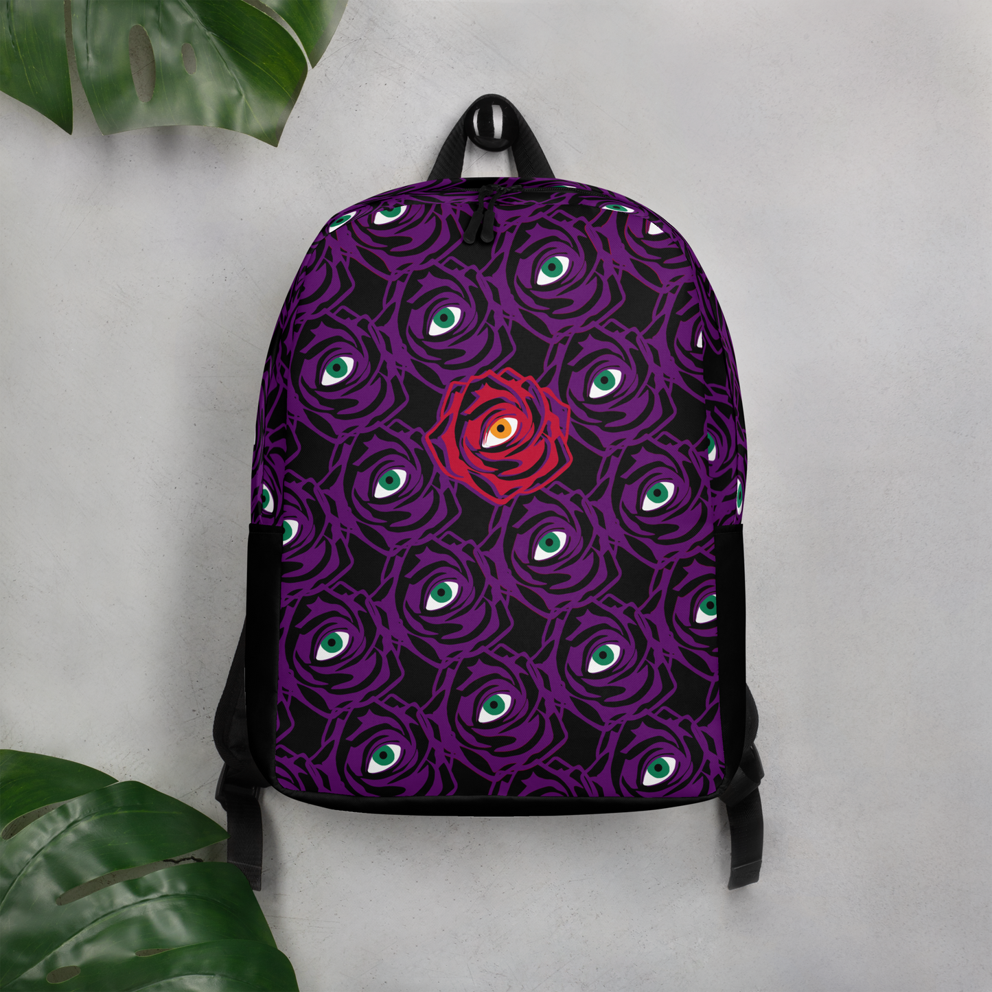 ROSE EYE: RED BLACK BACKPACK